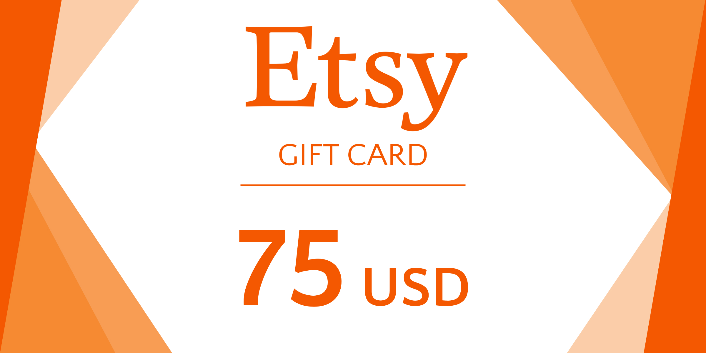 Etsy Gift Card 75 USD