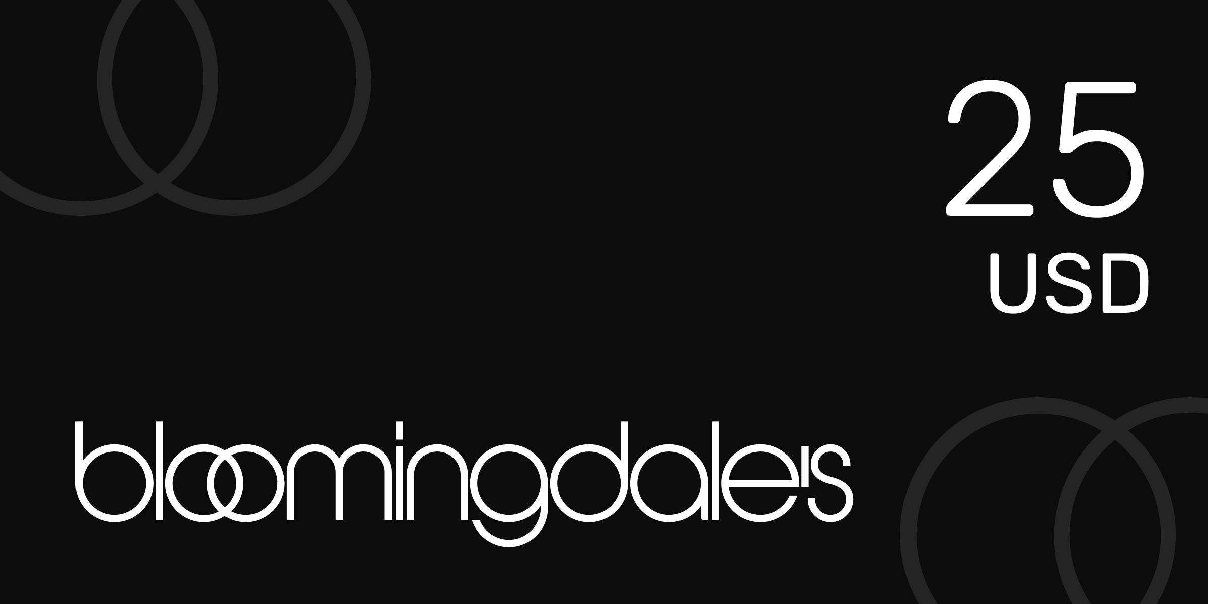 Bloomingdales Gift Card 25 USD