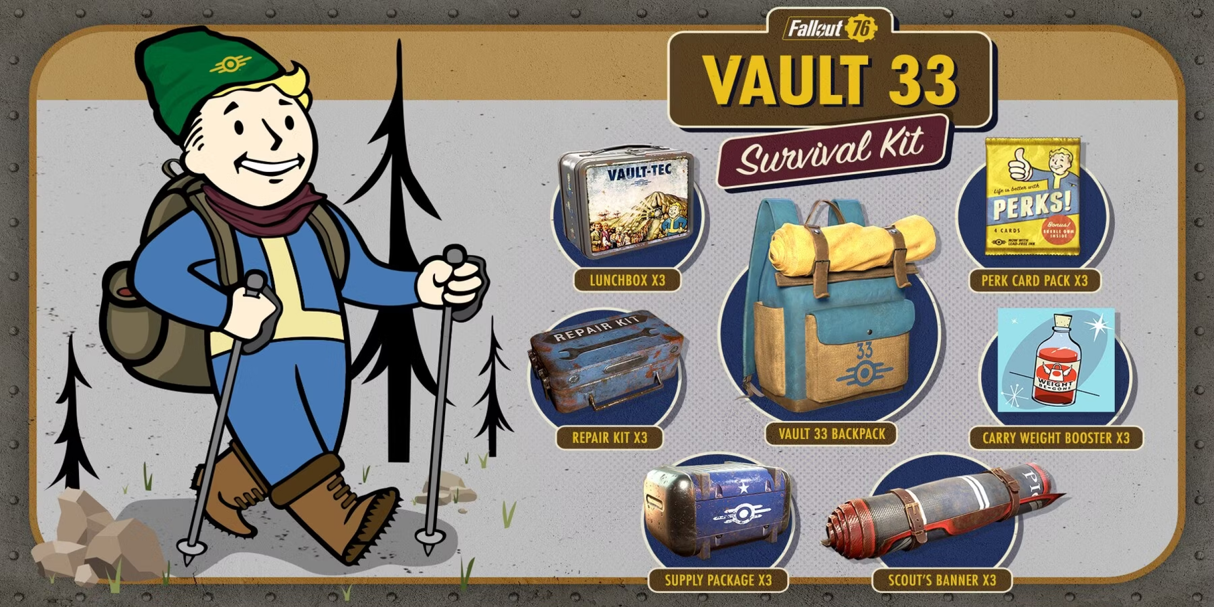 Fallout 76 Vault 33 Survival Kit (Xbox)