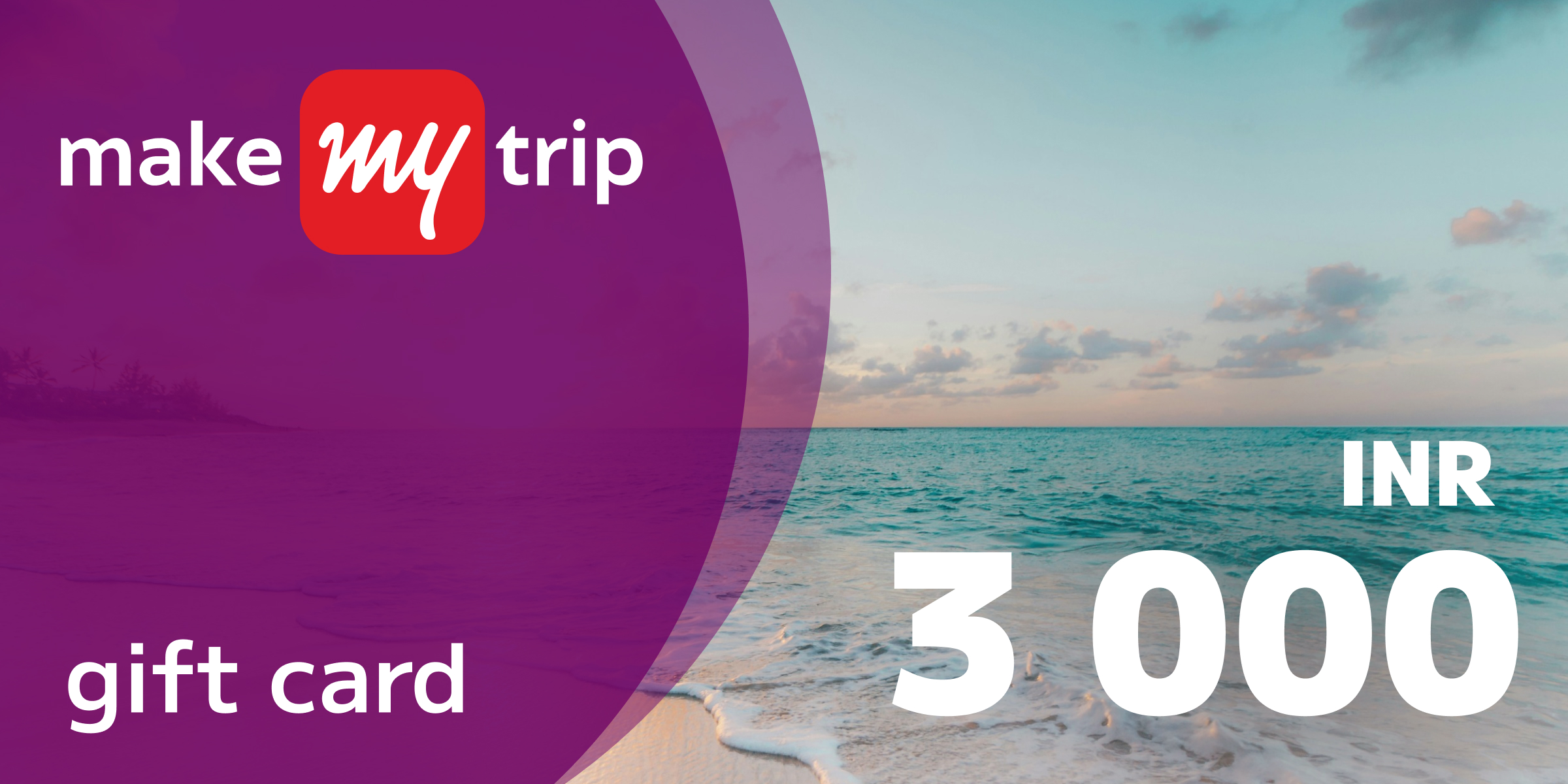 MakeMyTrip Gift Card 3000 INR