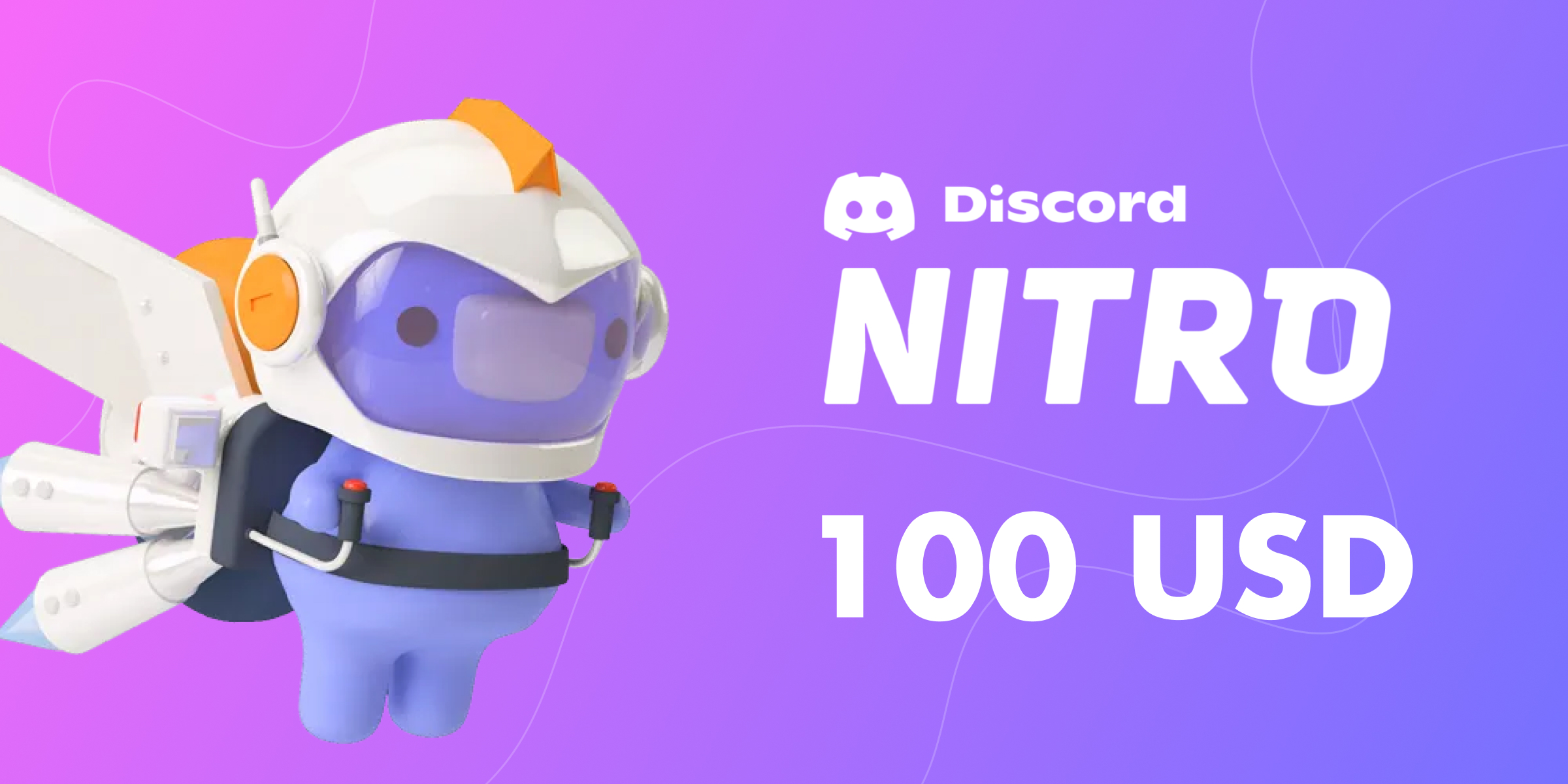 Discord Nitro Gift Card 100 USD