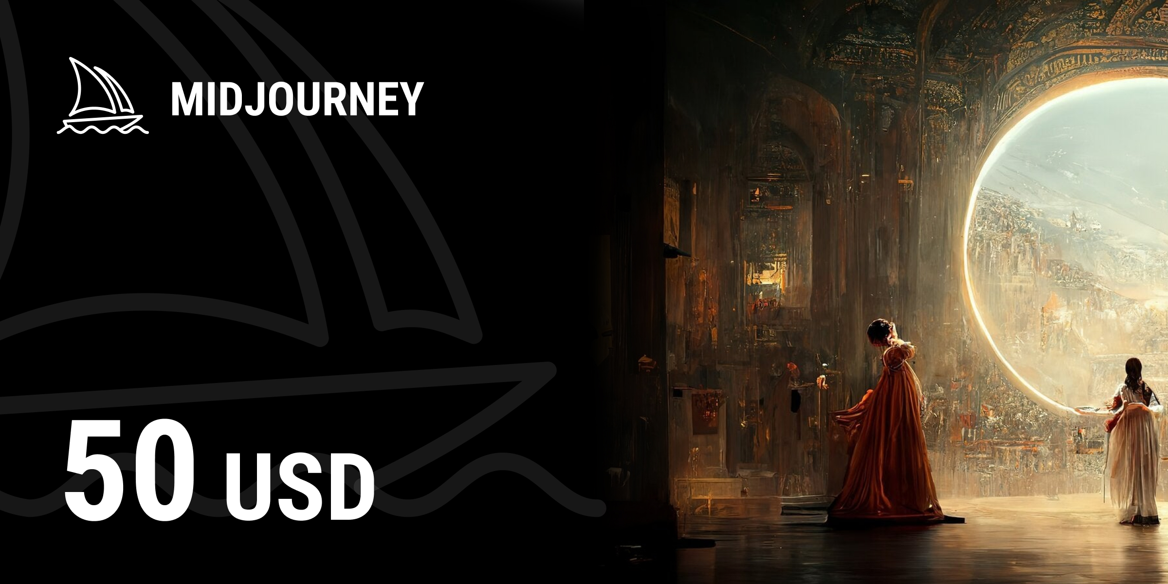 Midjourney Gift Card 50 USD