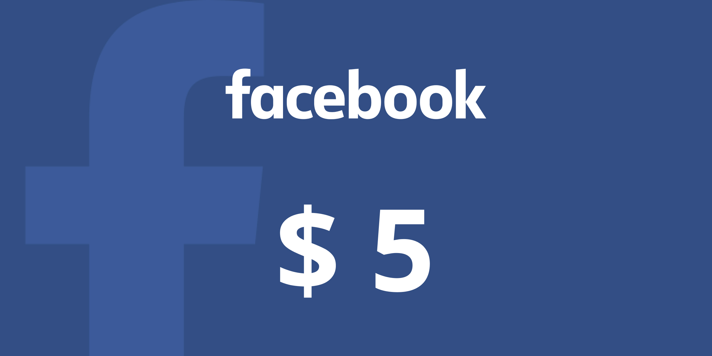 Facebook Gift Card 5 USD
