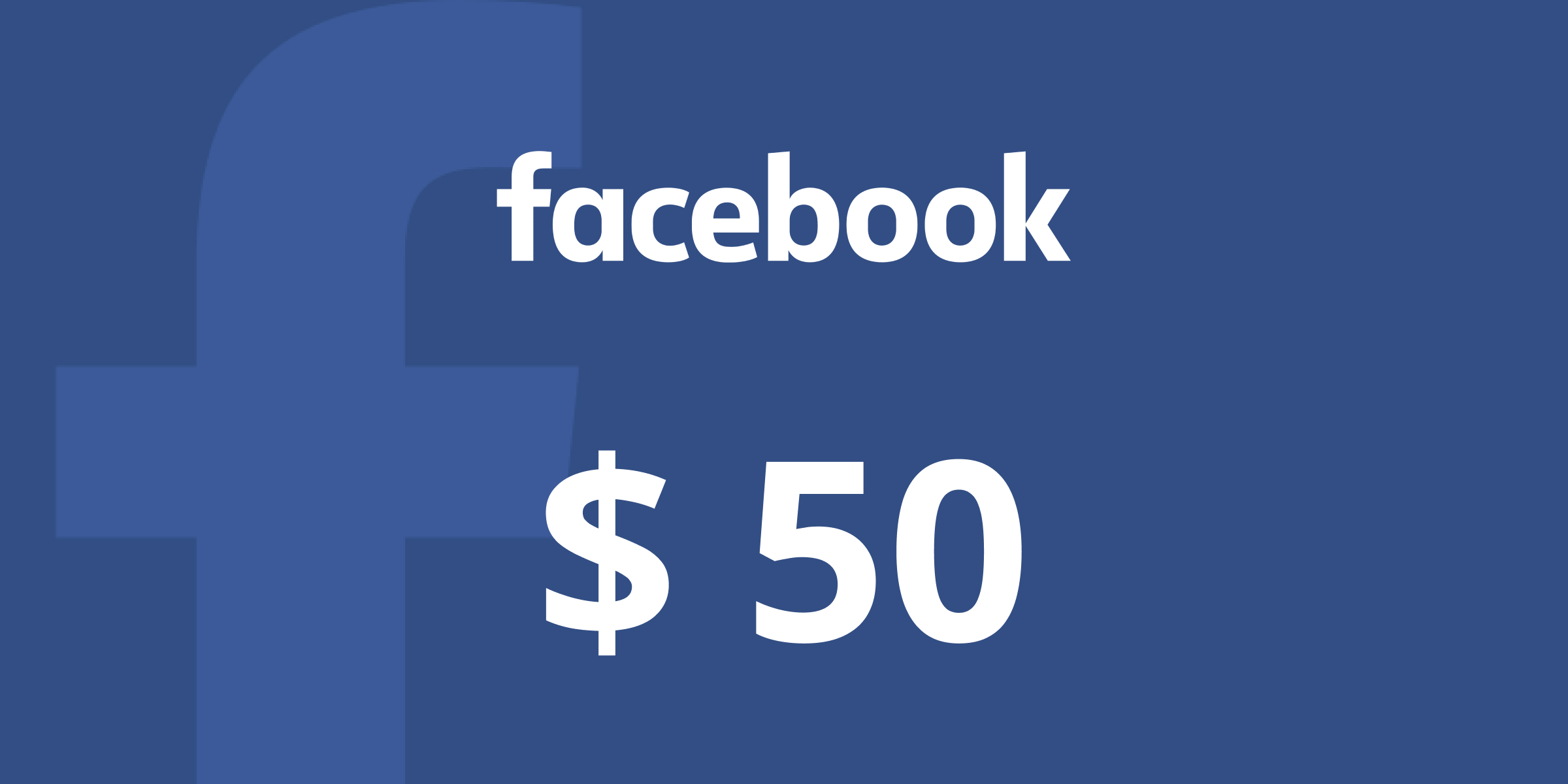 Facebook Gift Card 50 USD
