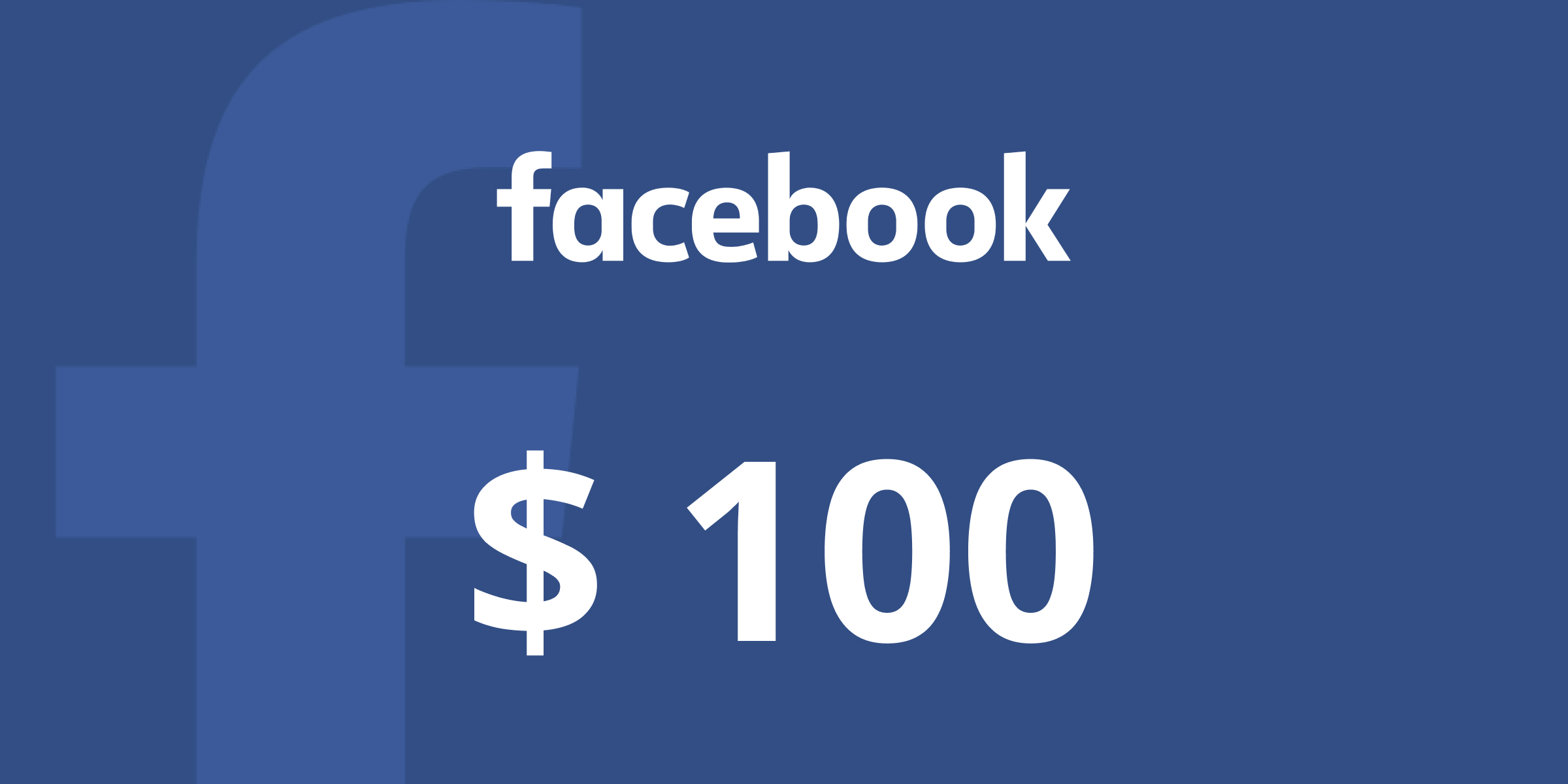 Facebook Gift Card 100 USD