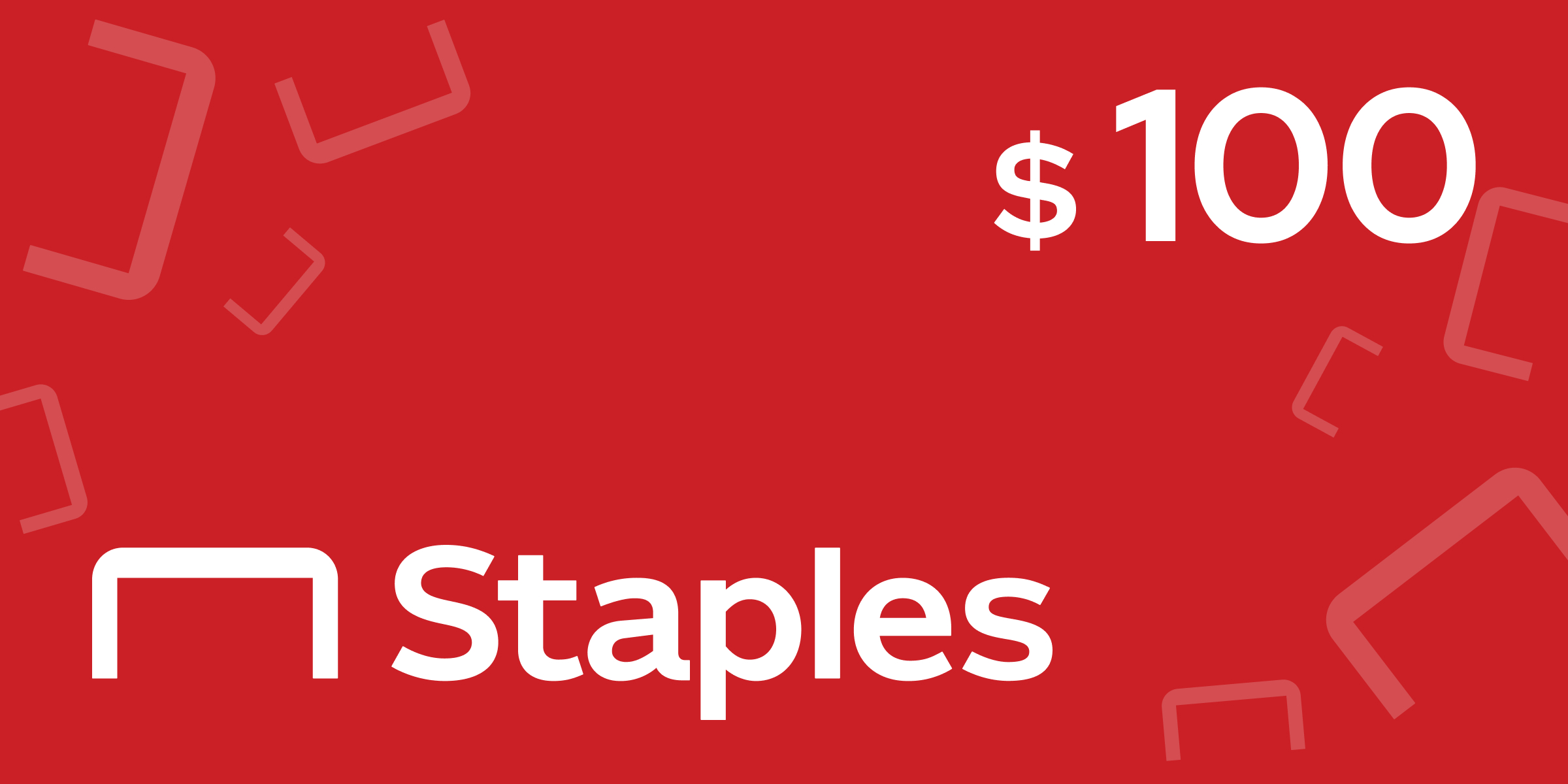 Staples Gift Card 100 USD