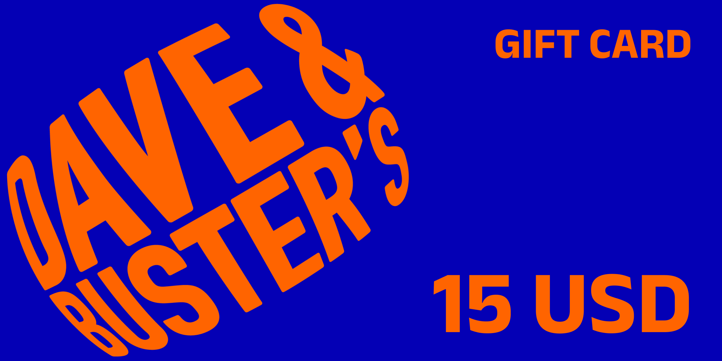 Dave and Busters Gift Card 15 USD
