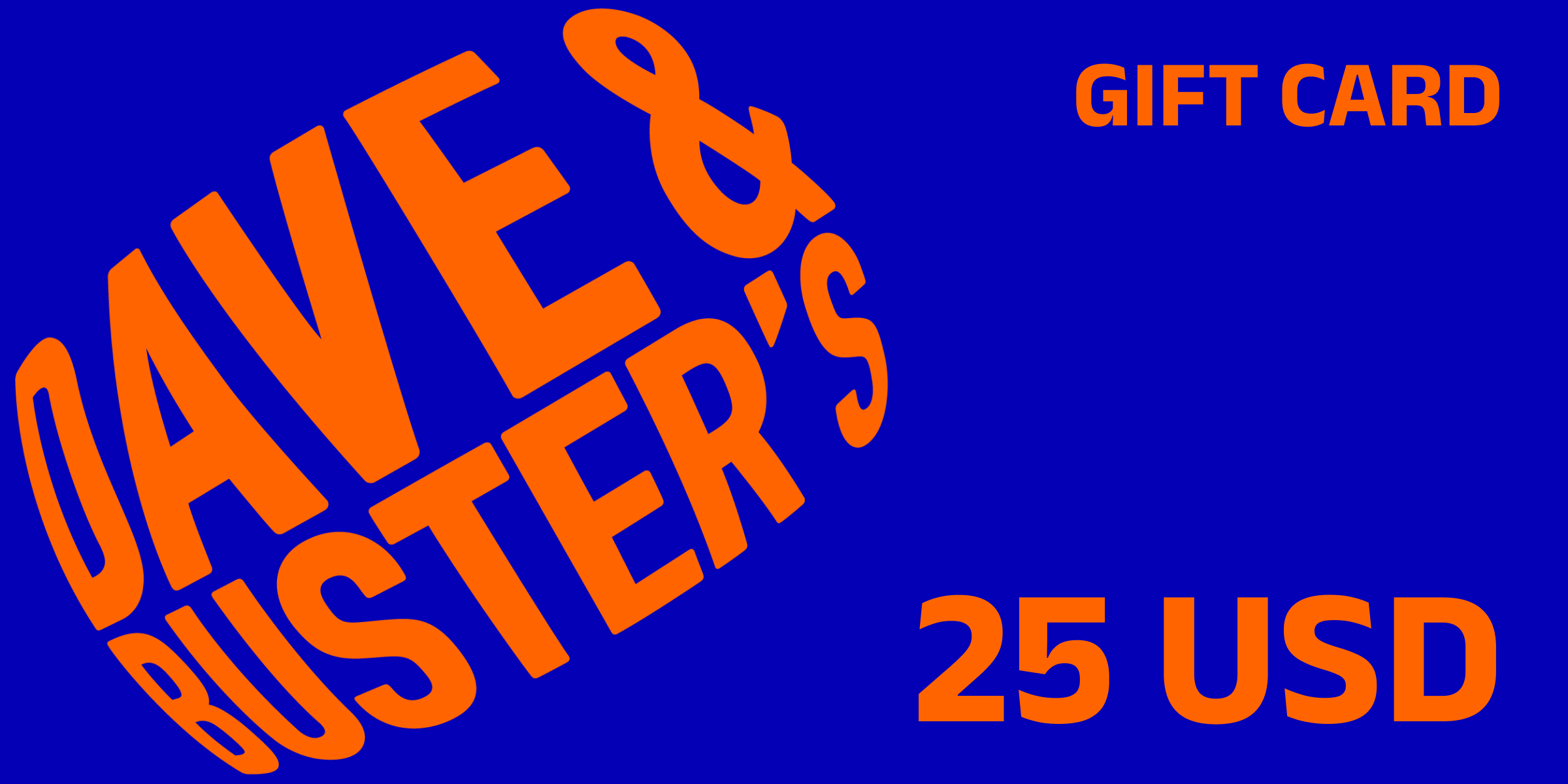 Dave and Busters Gift Card 25 USD
