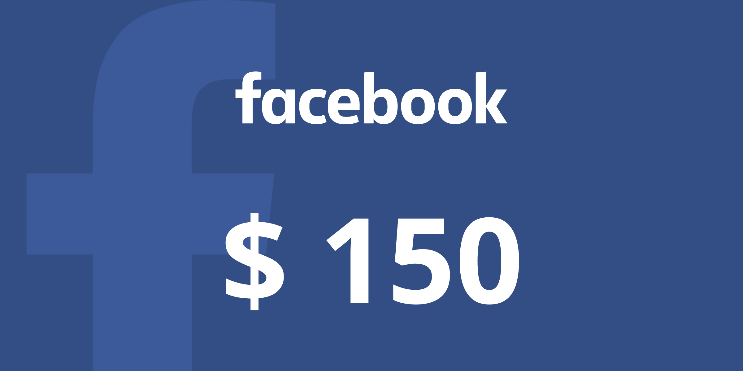 Facebook Gift Card 150 USD