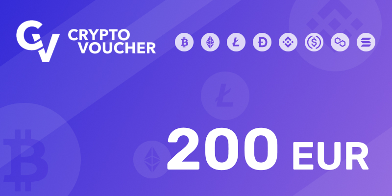 Crypto Voucher Gift Card 200 EUR