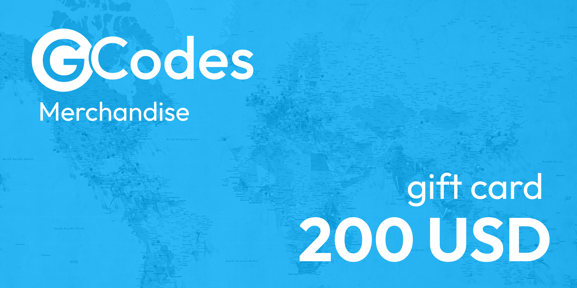 GCodes Global Merchandise Gift Card 200 USD