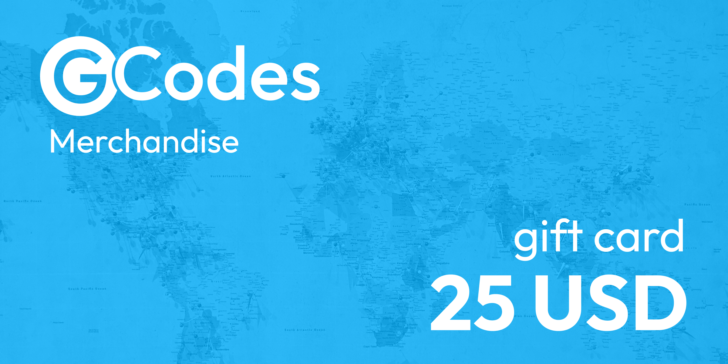 GCodes Global Merchandise Gift Card 25 USD