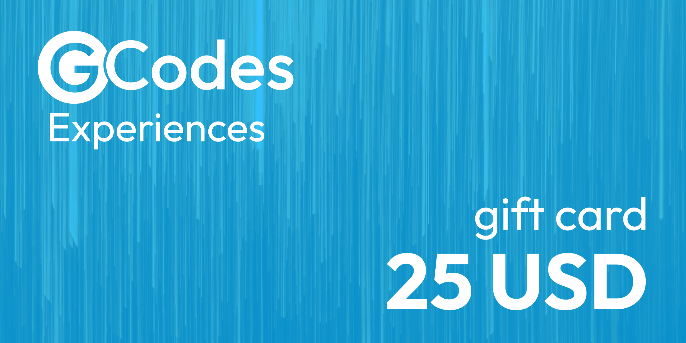 GCodes Global Experiences Gift Card 25 USD