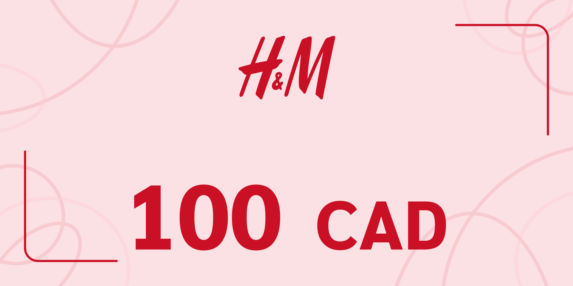 H and M Gift Card 100 CAD