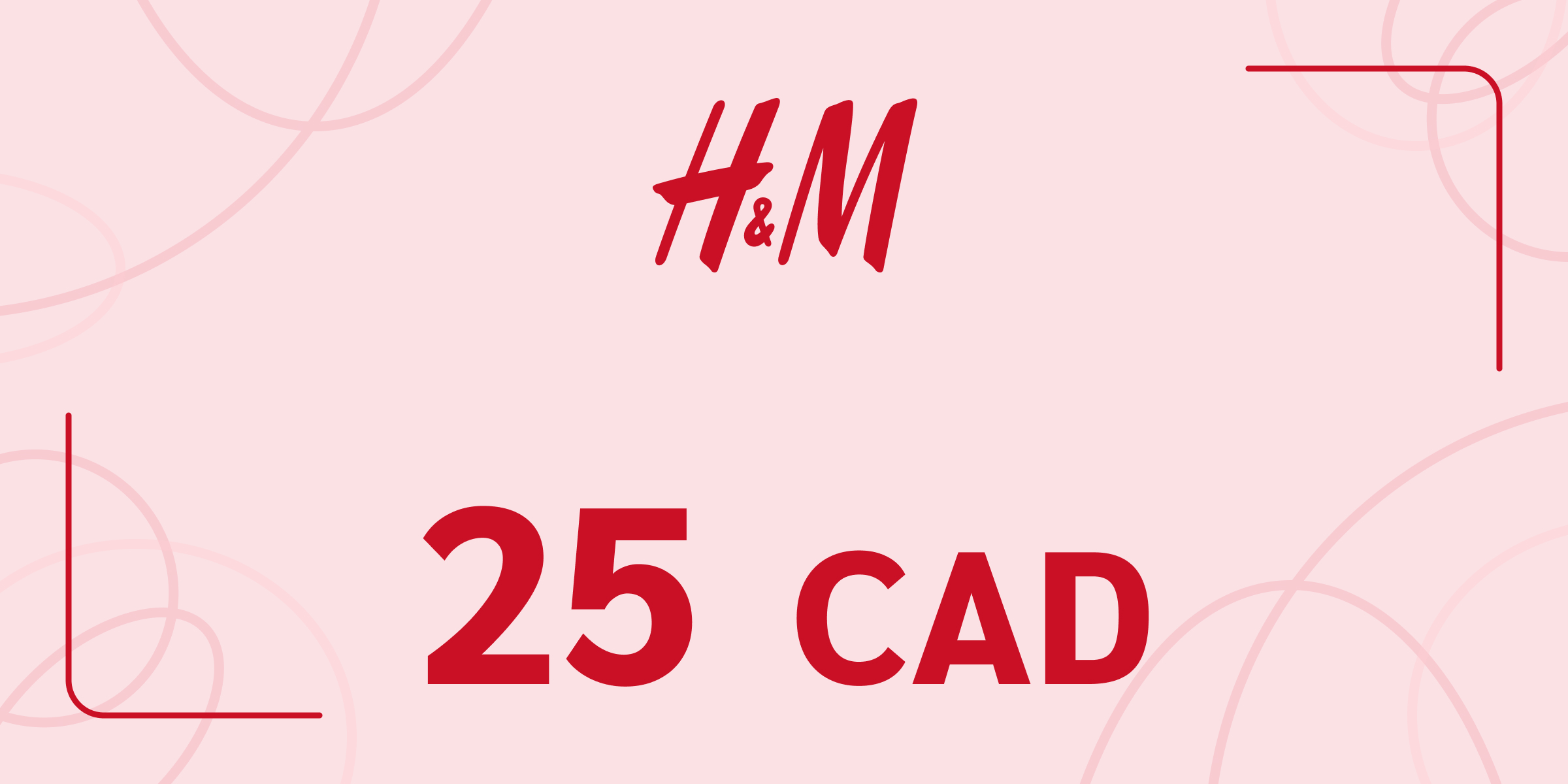 H and M Gift Card 25 CAD