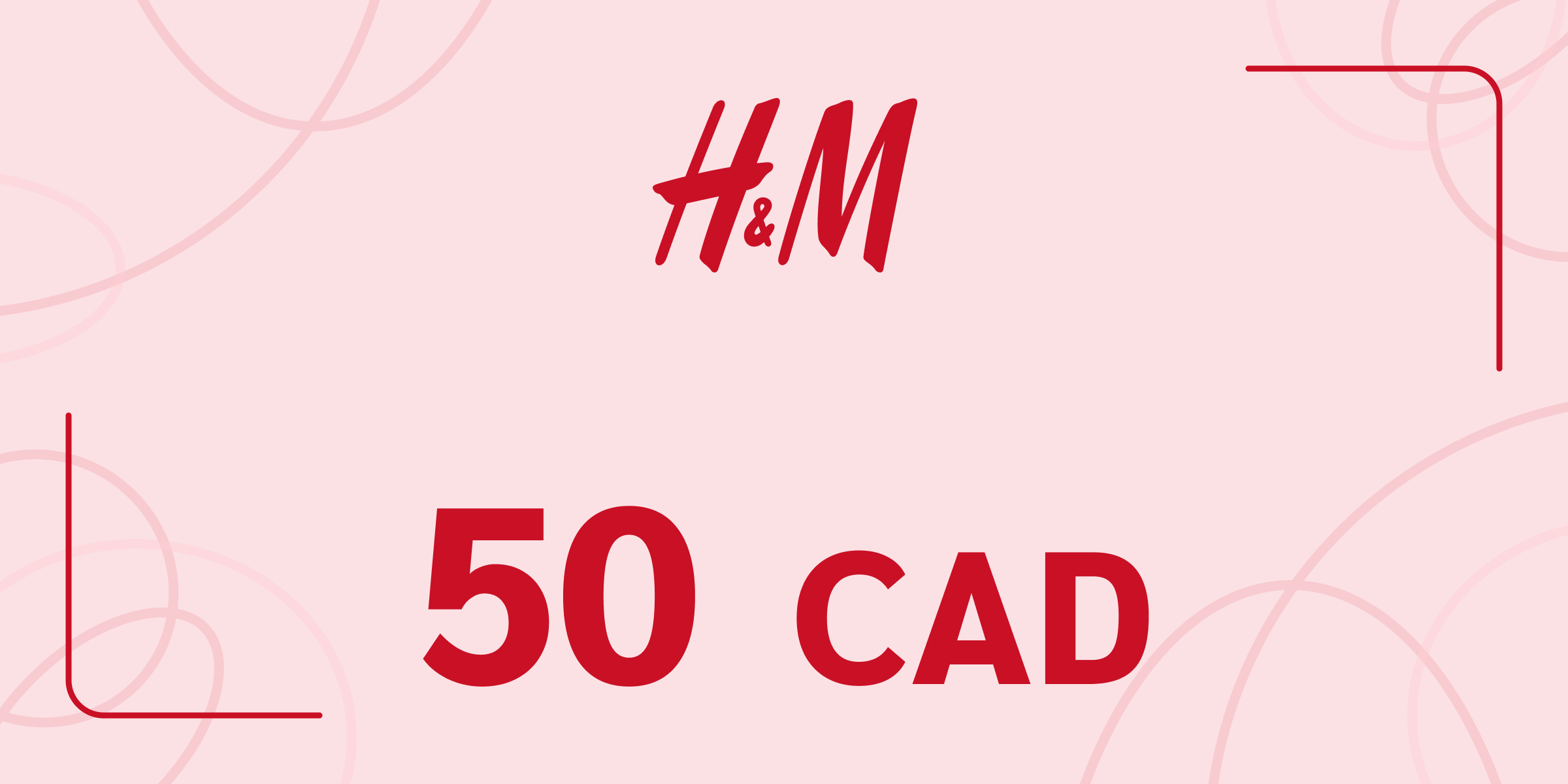 H and M Gift Card 50 CAD