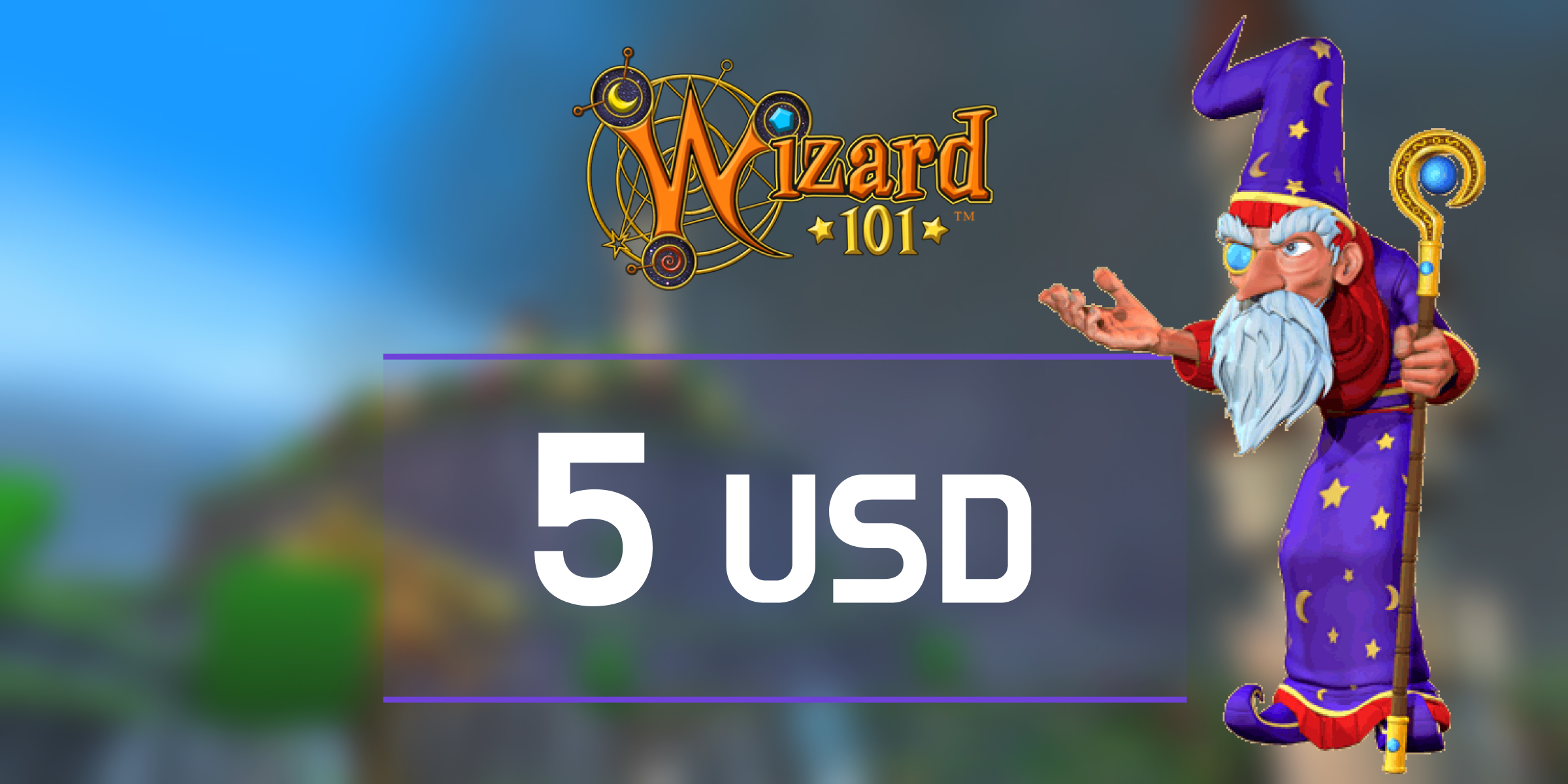 Wizard 101 Gift Card 5 USD