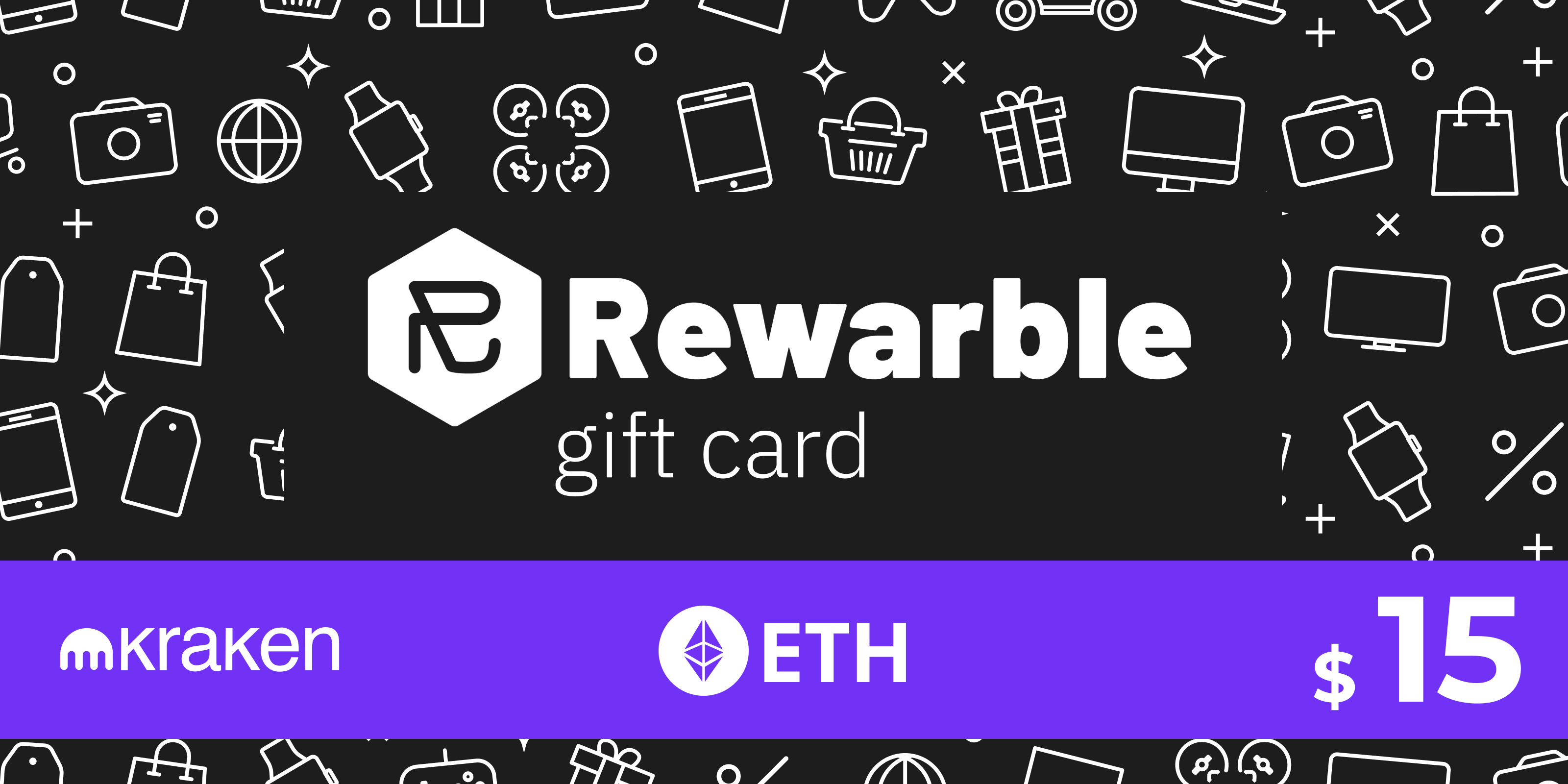 Rewarble Kraken Gift Card ETH 15 USD