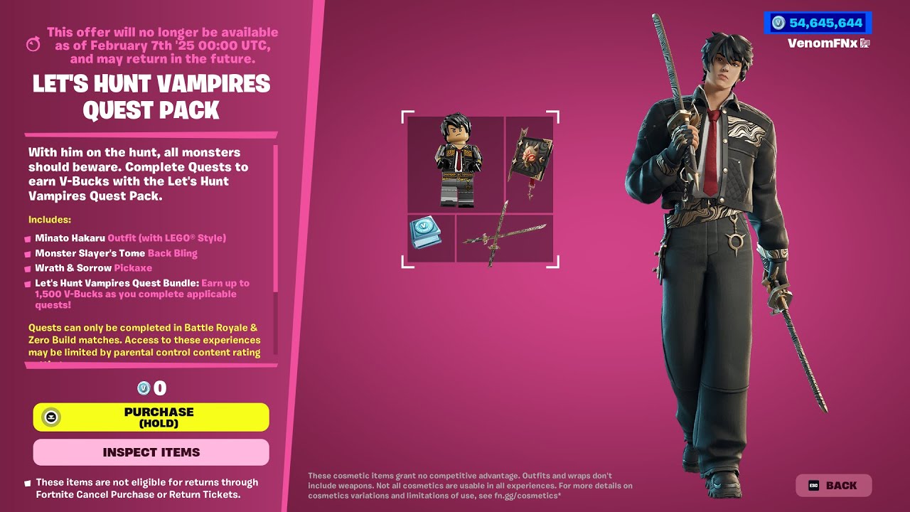 Fortnite Lets Hunt Vampires Quest Pack (Xbox Series)