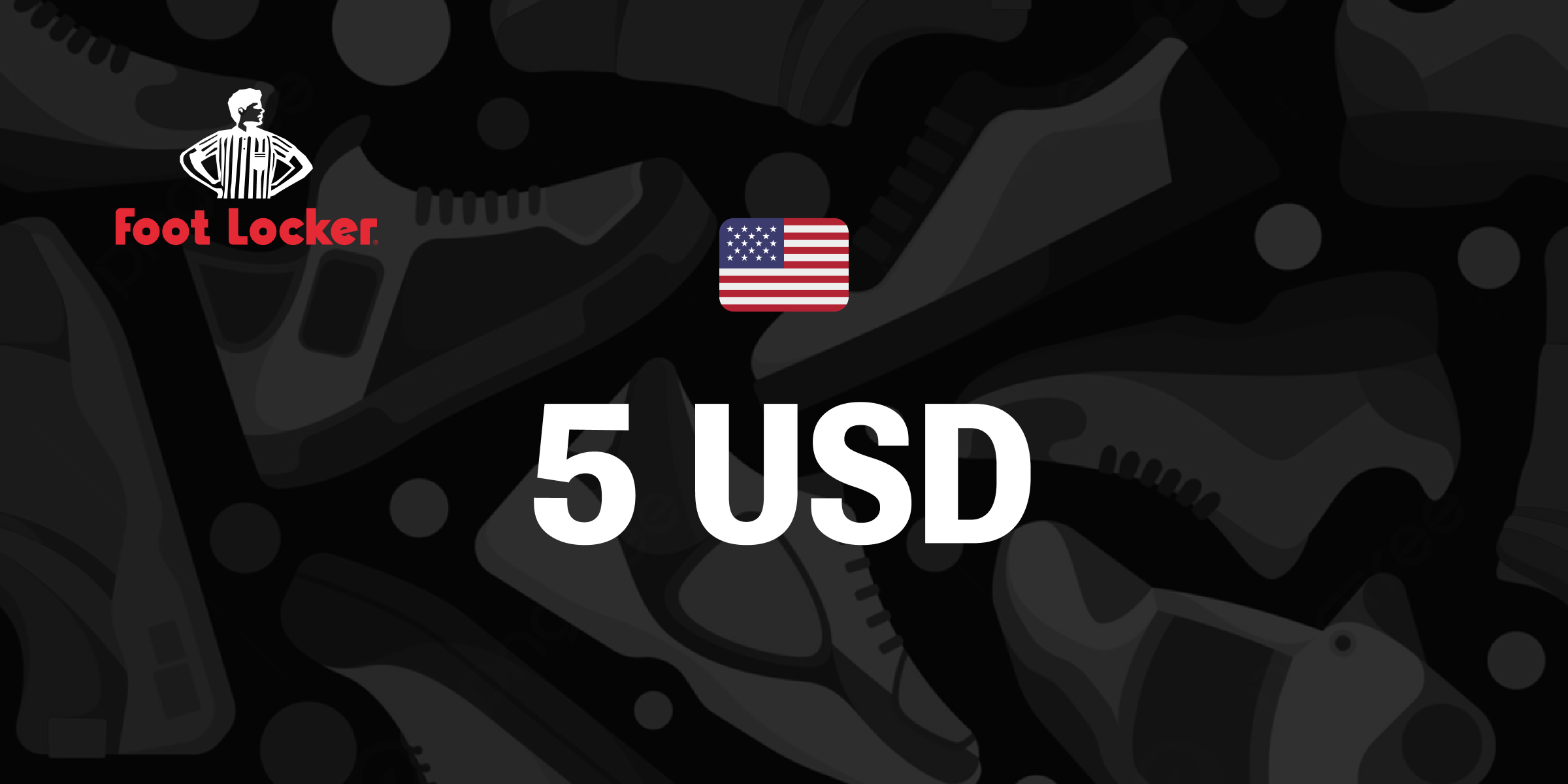 Foot Locker Gift Card 5 USD