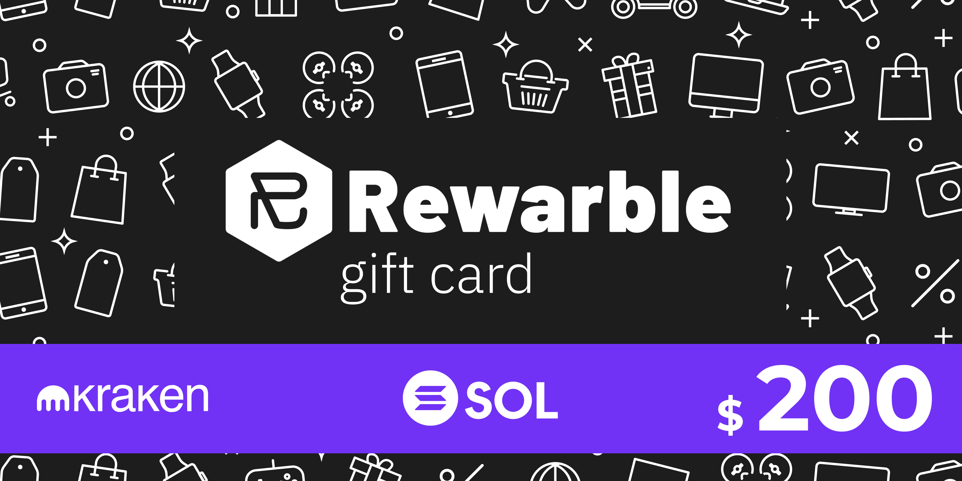 Rewarble Kraken Gift Card SOL 200 USD