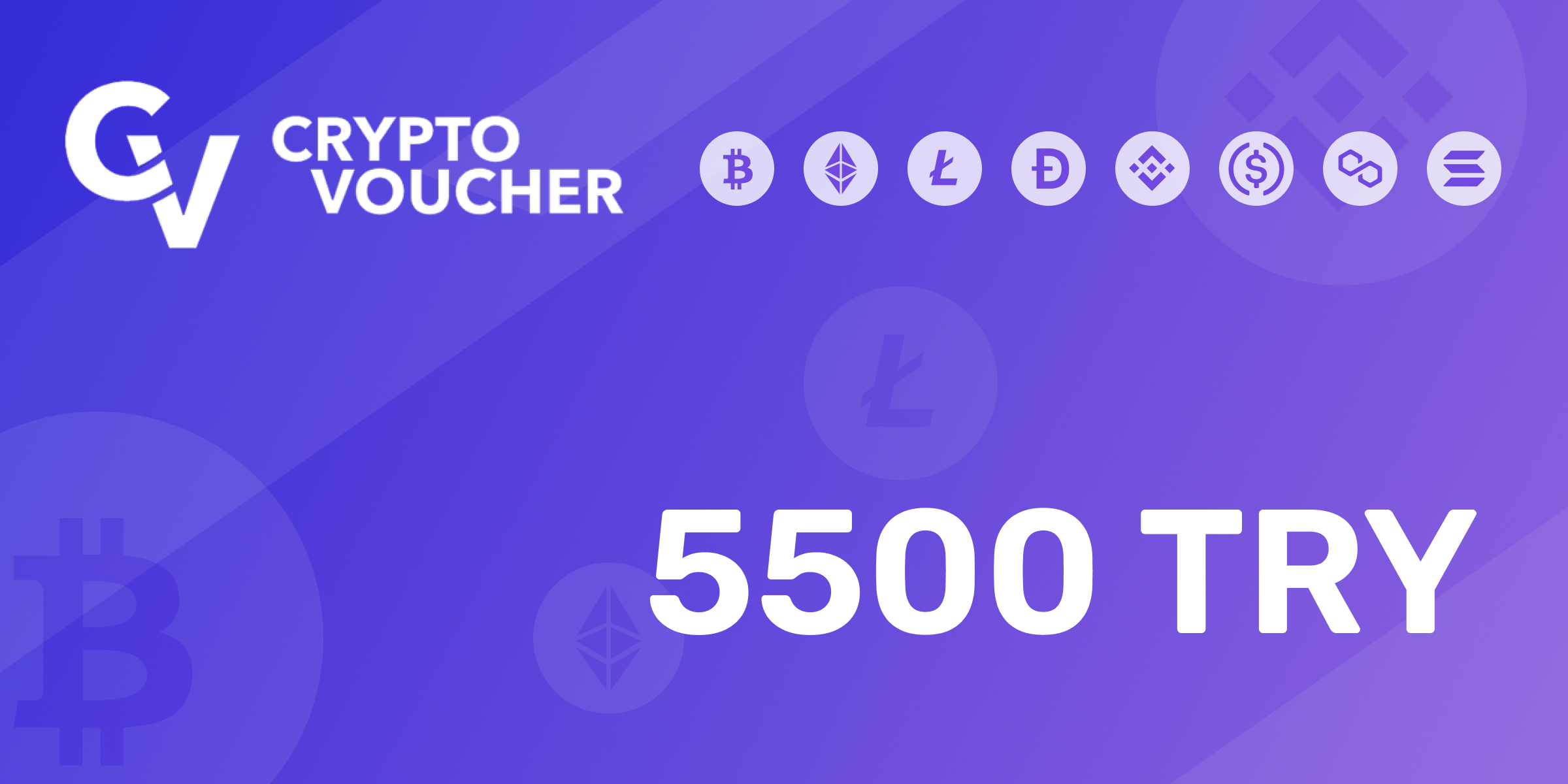 Crypto Voucher Gift Card 5500 TRY