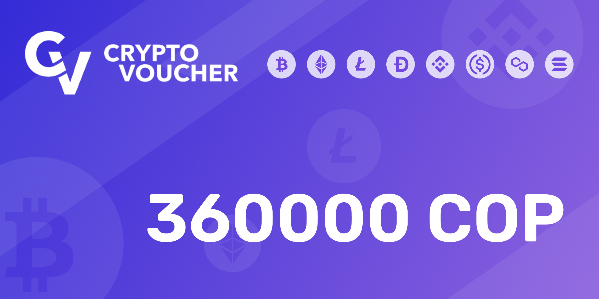 Crypto Voucher Gift Card 360000 COP