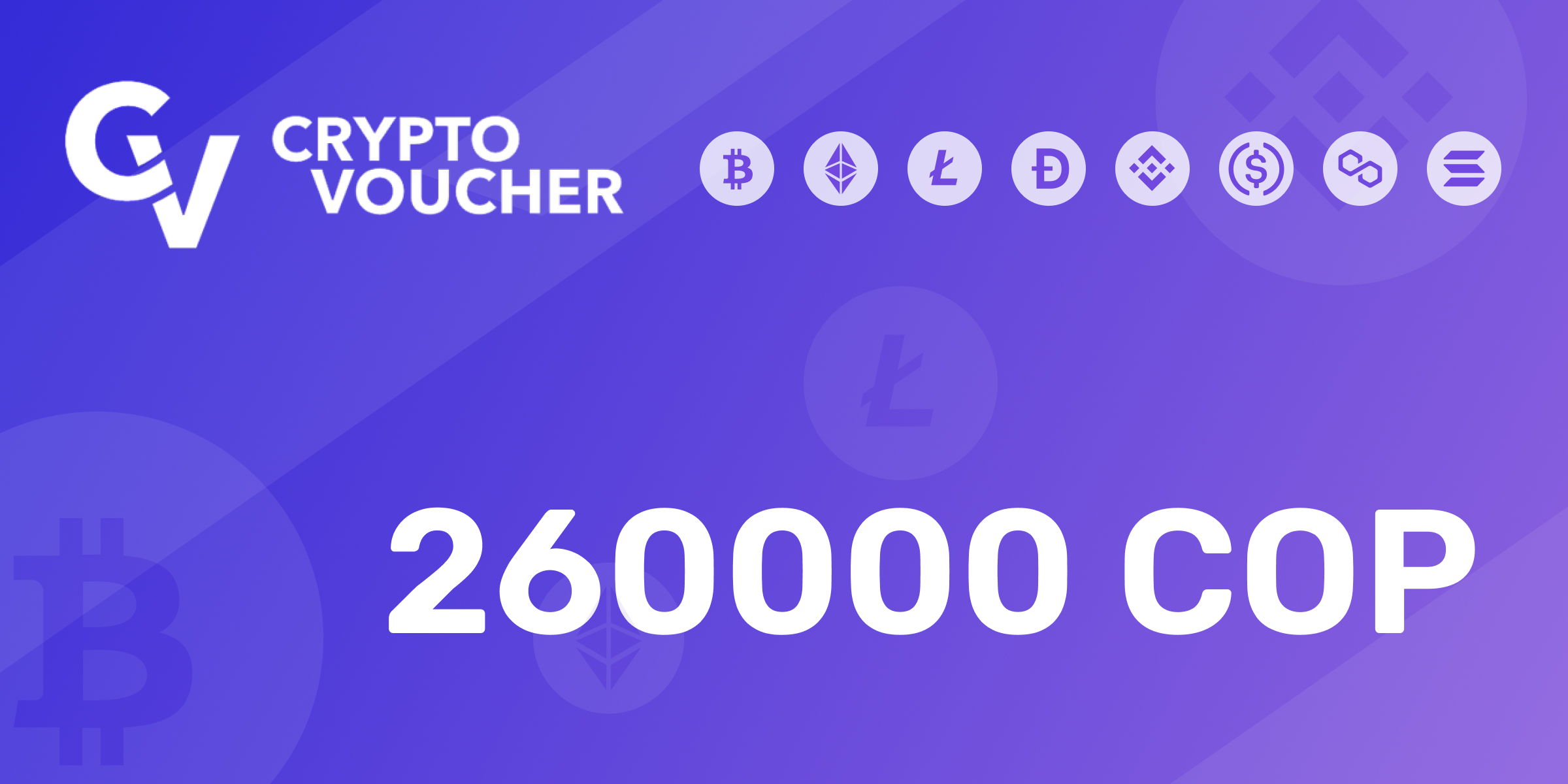 Crypto Voucher Gift Card 260000 COP