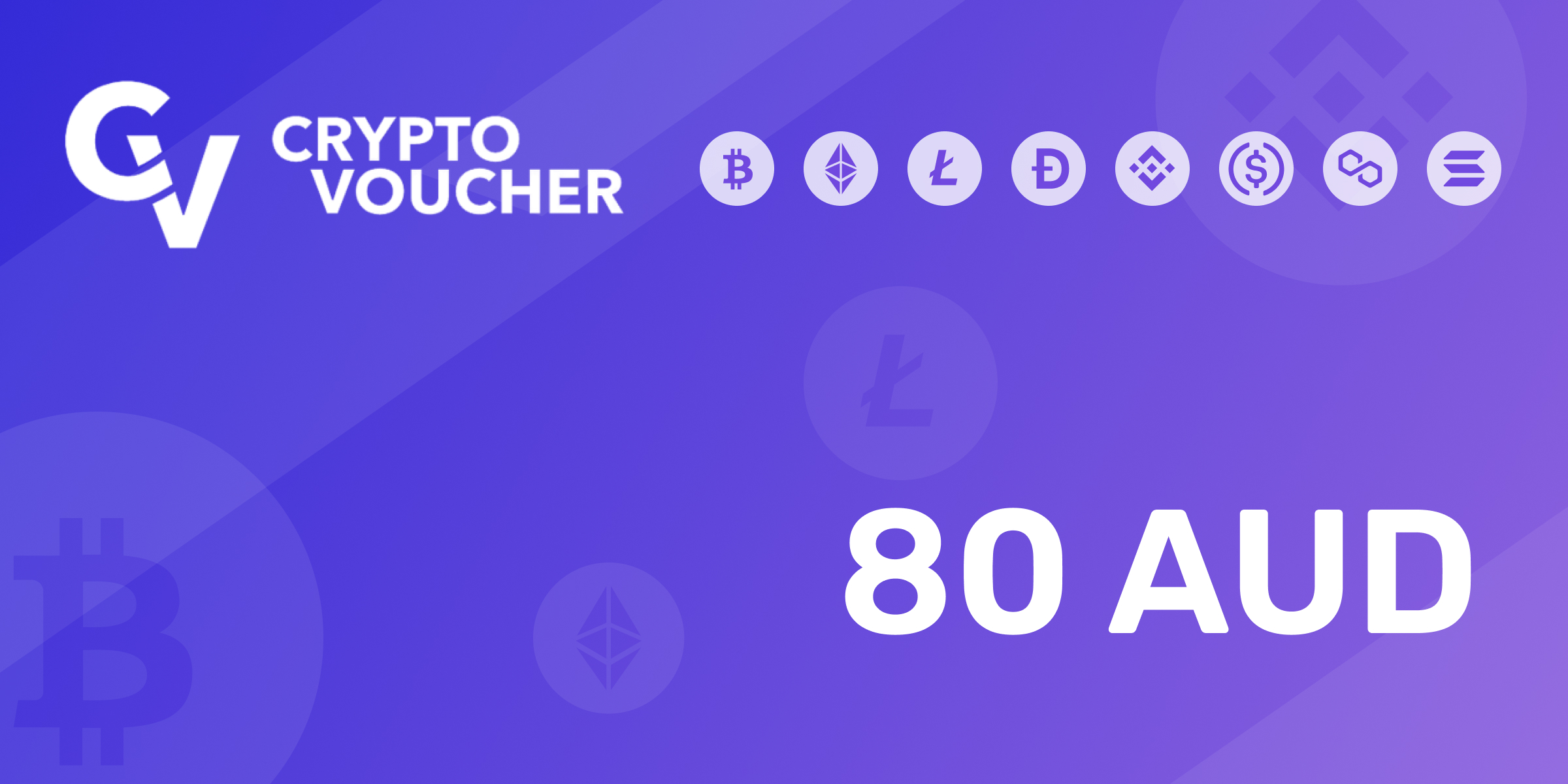 Crypto Voucher Gift Card 80 AUD