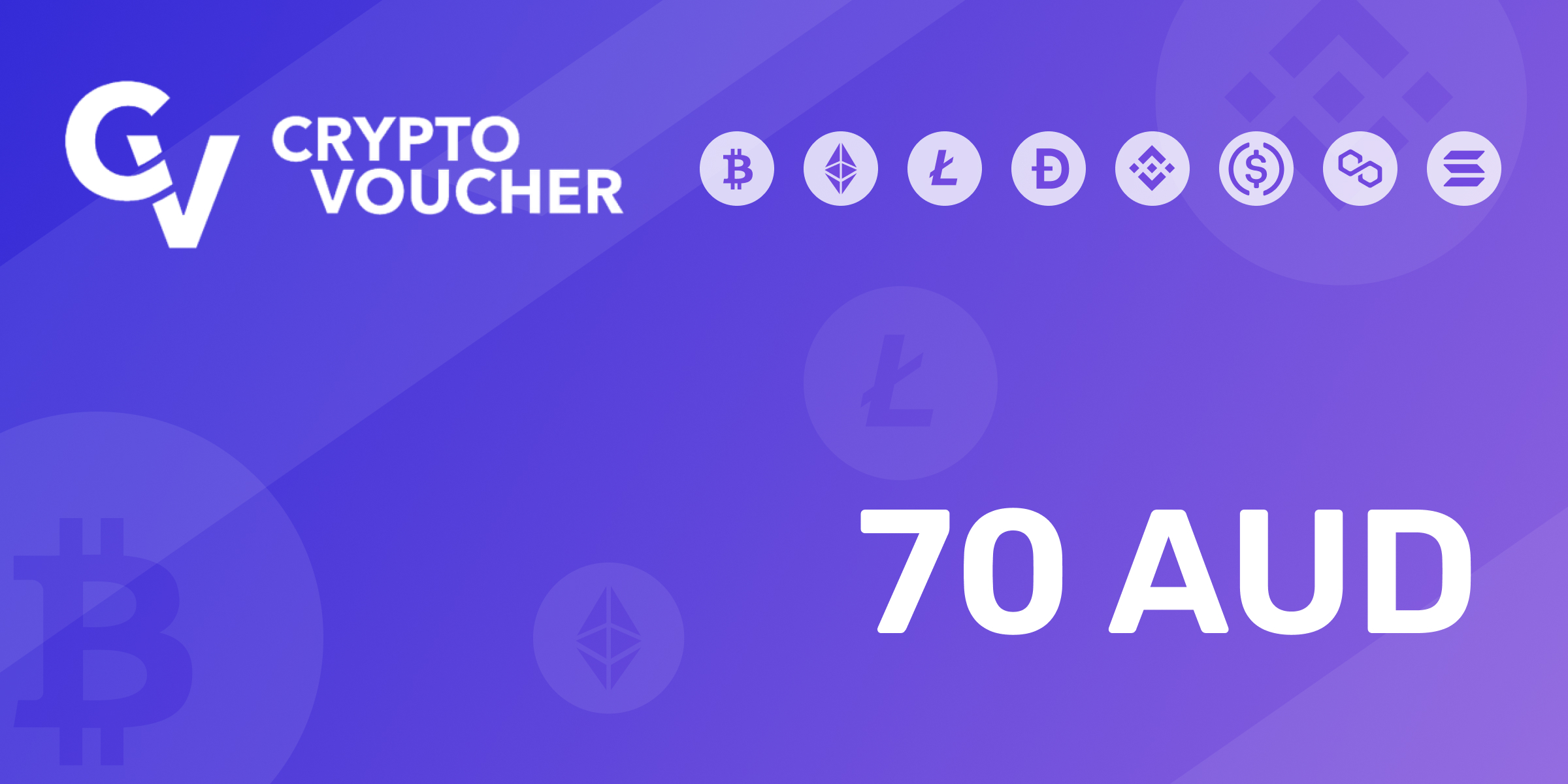 Crypto Voucher Gift Card 70 AUD