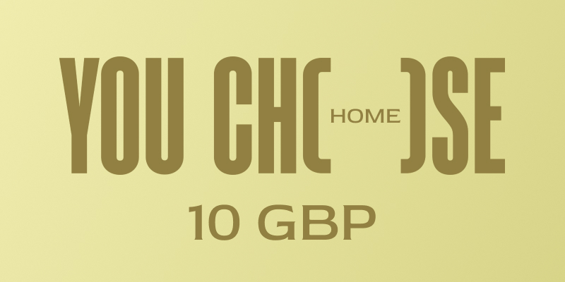 You Choose Home Gift Card 10 GBP