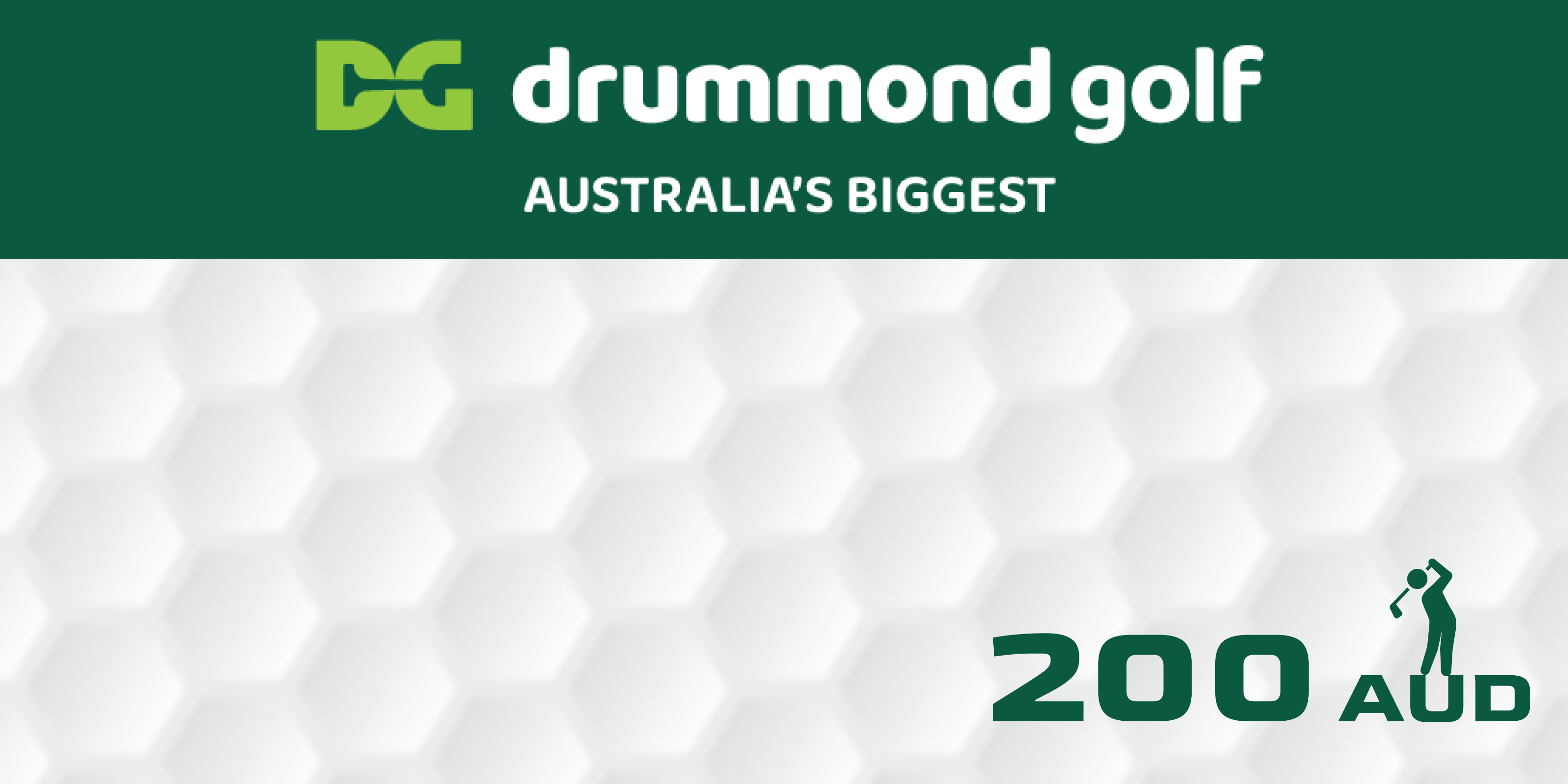 Drummond Golf Gift Card 200 AUD Drummond Golf Gift Card 200 AUD