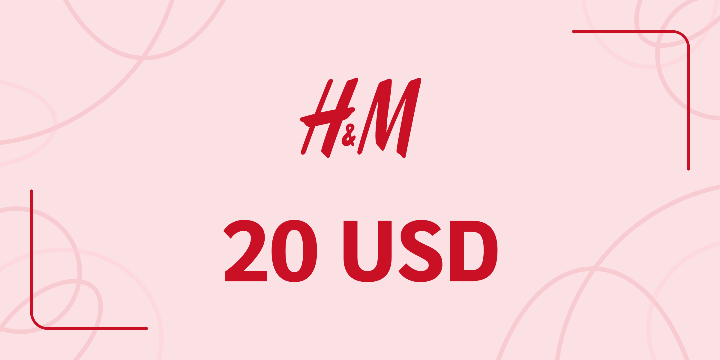 H and M Gift Card 20 USD