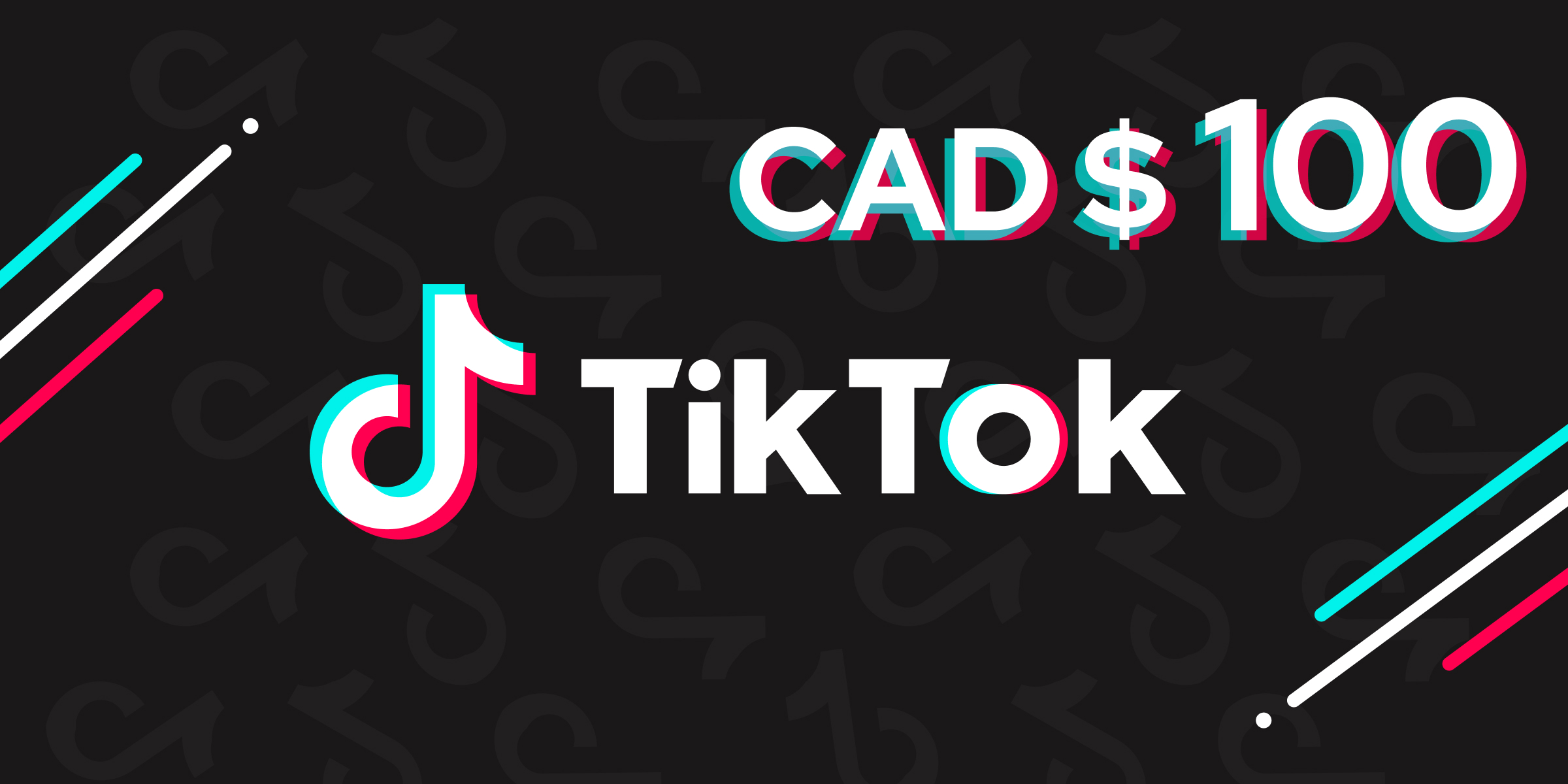 TikTok Gift Card 100 CAD