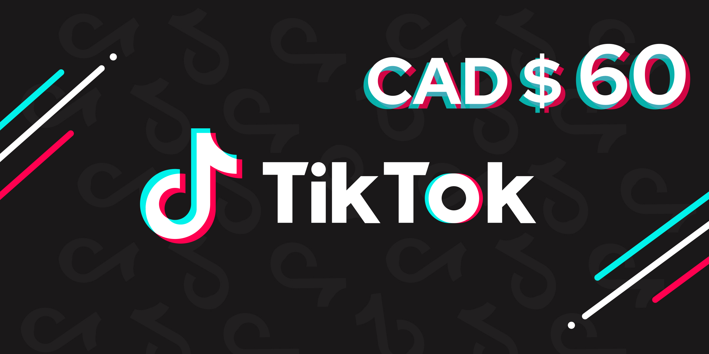 TikTok Gift Card 60 CAD