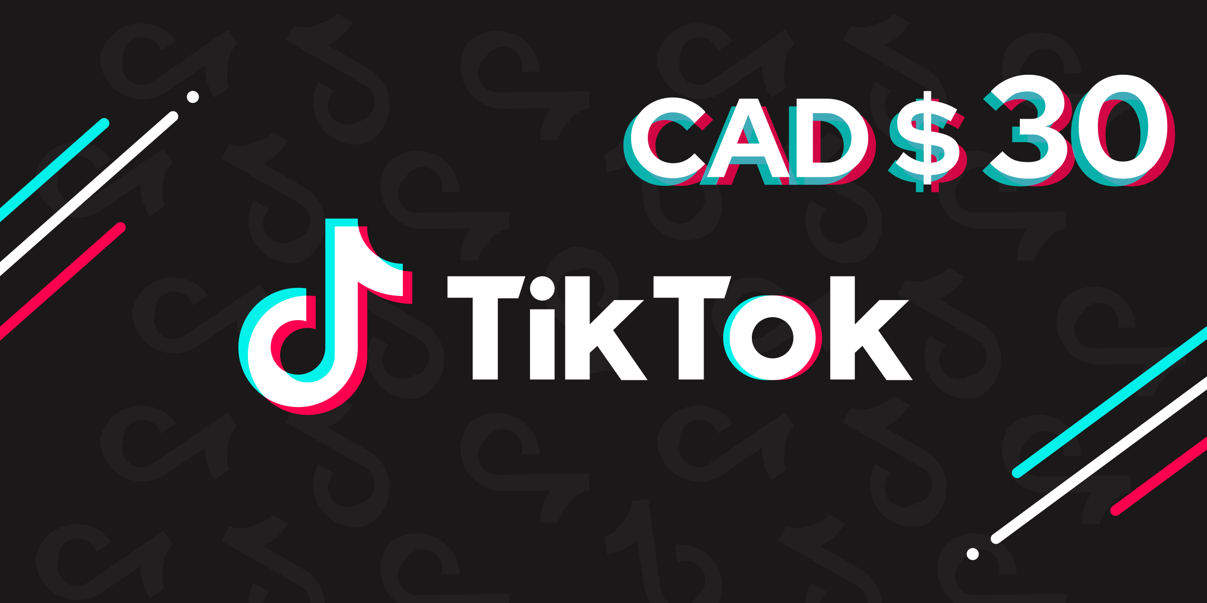 TikTok Gift Card 30 CAD