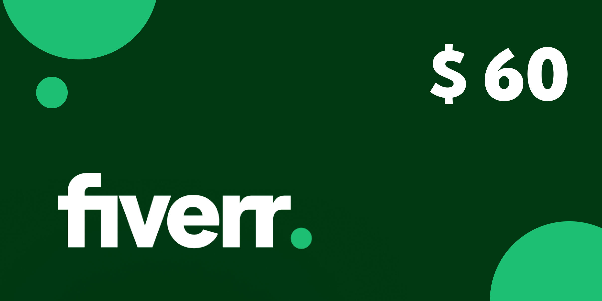 Fiverr Gift Card 60 USD