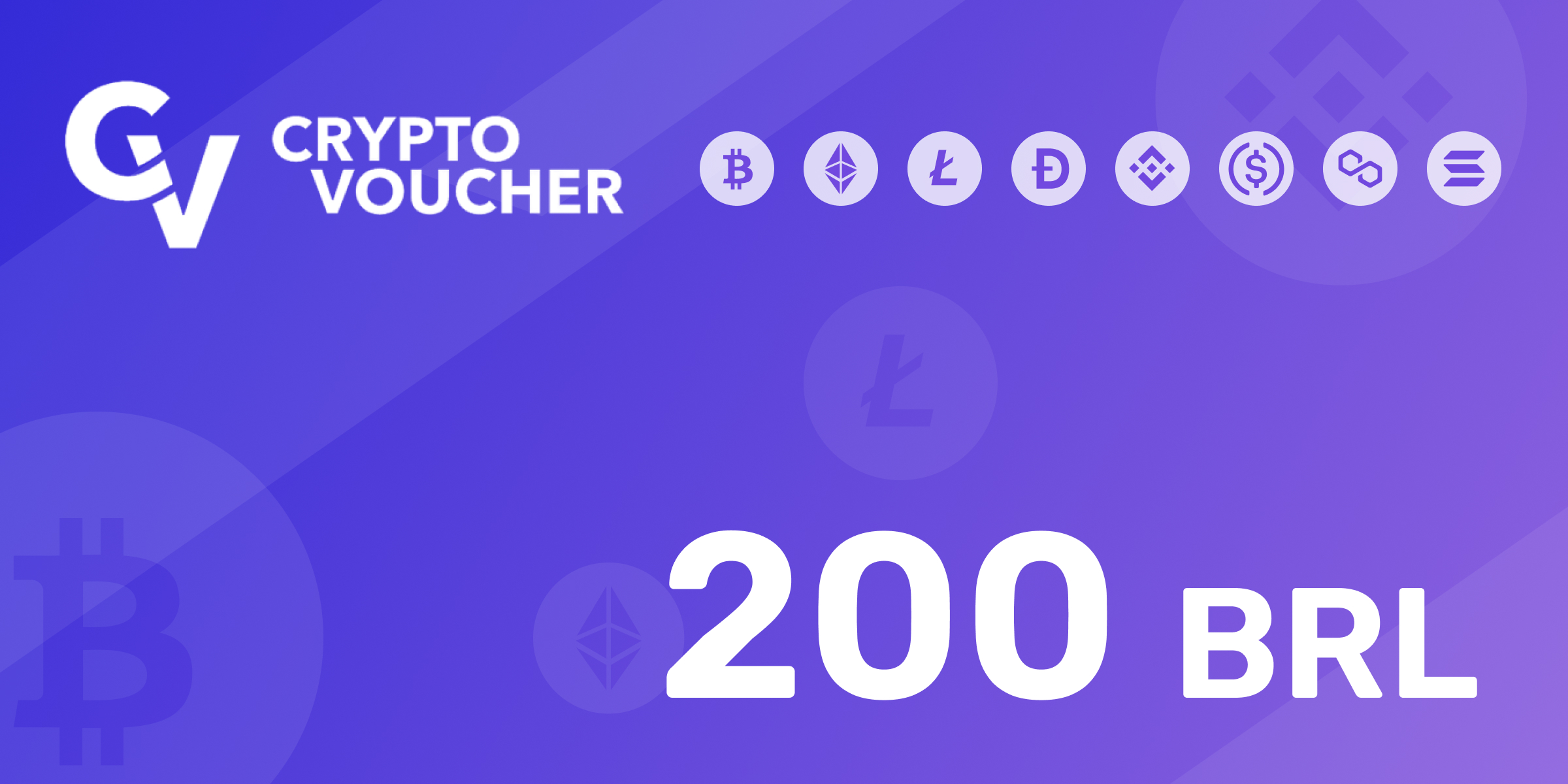 Crypto Voucher Gift Card 200 BRL