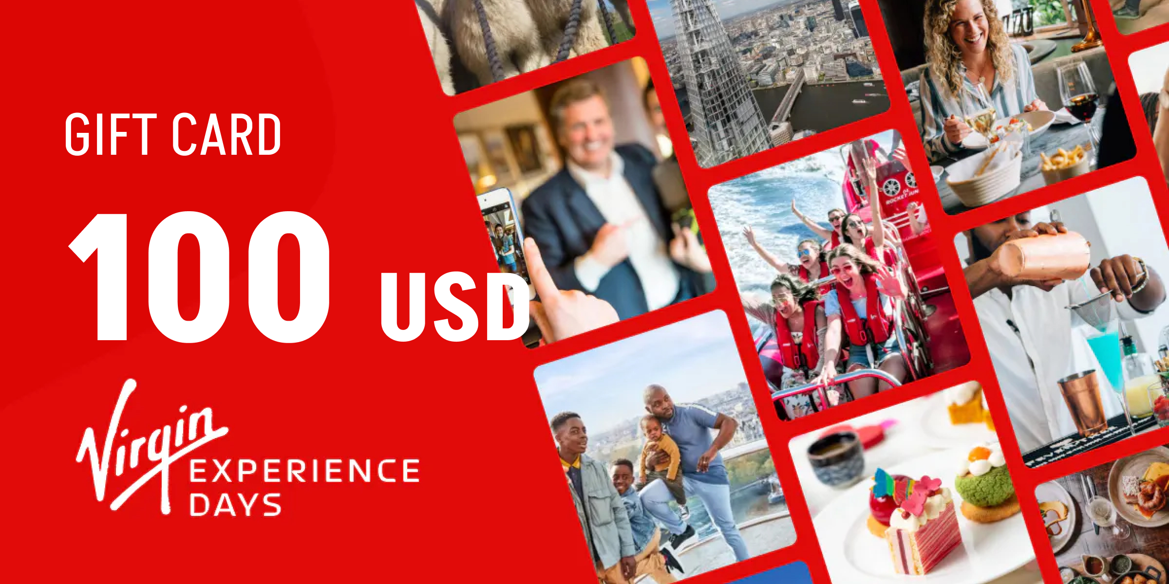 Virgin Experience Days Gift Card 100 USD