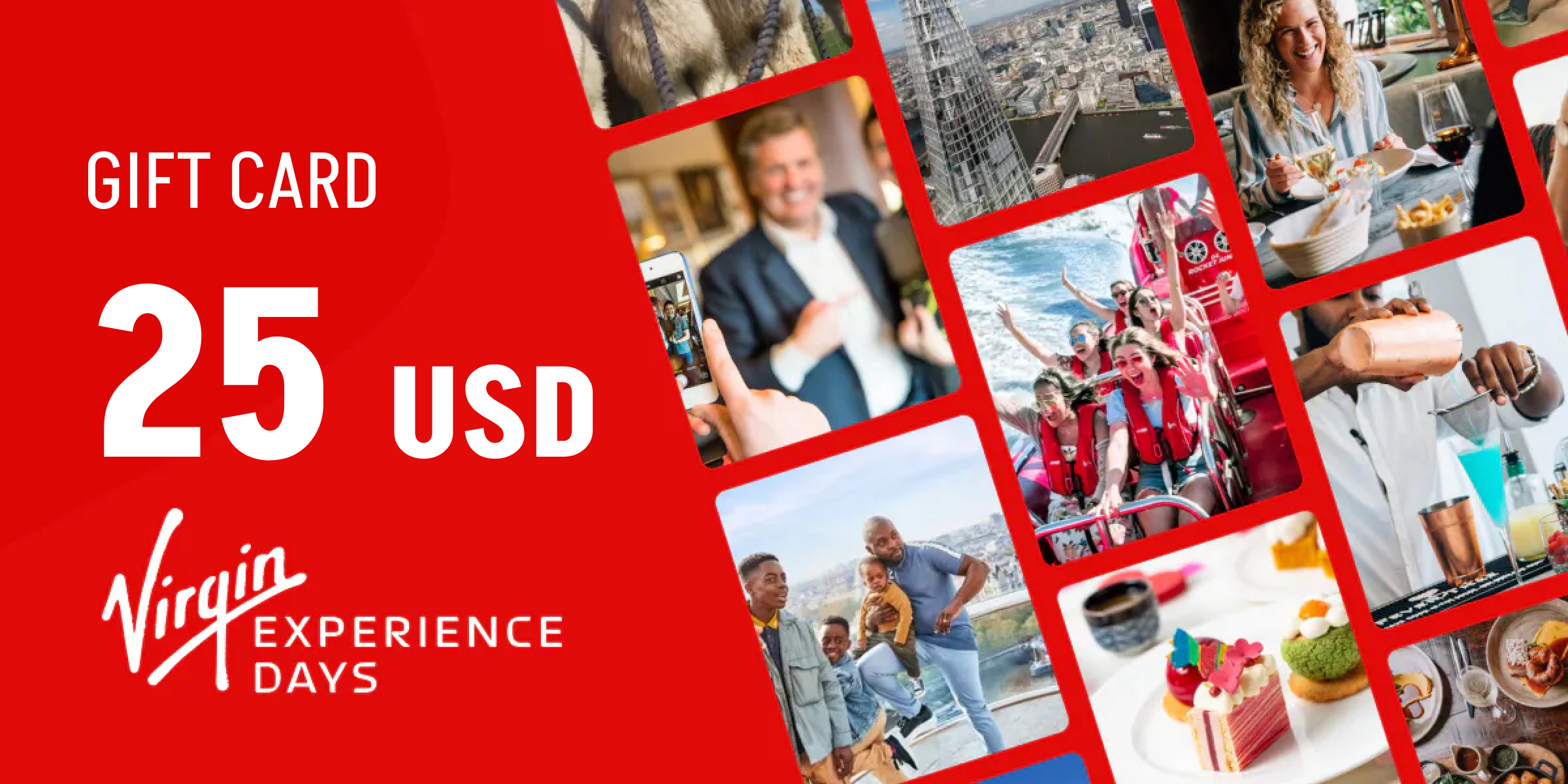 Virgin Experience Days Gift Card 25 USD