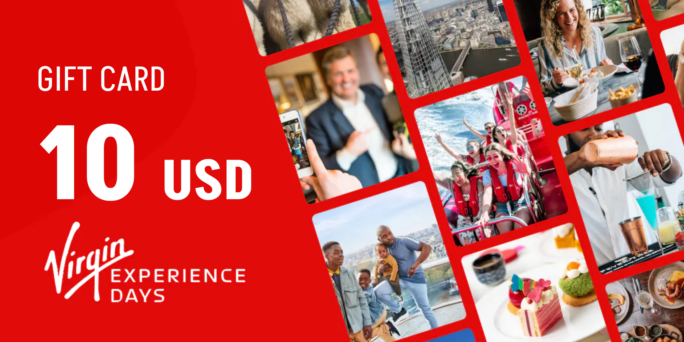 Virgin Experience Days Gift Card 10 USD