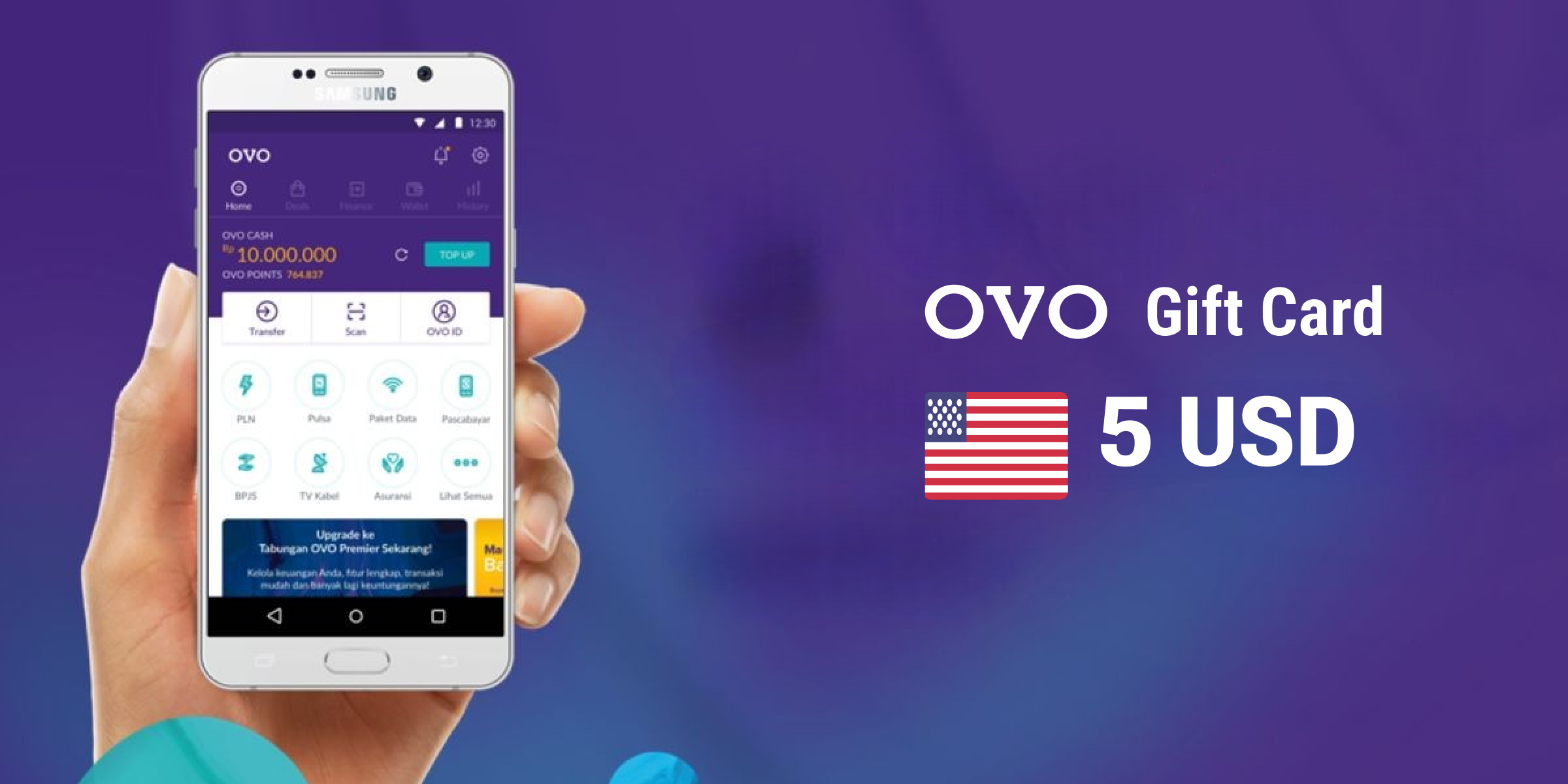 Ovo Cash Gift Card 5 USD