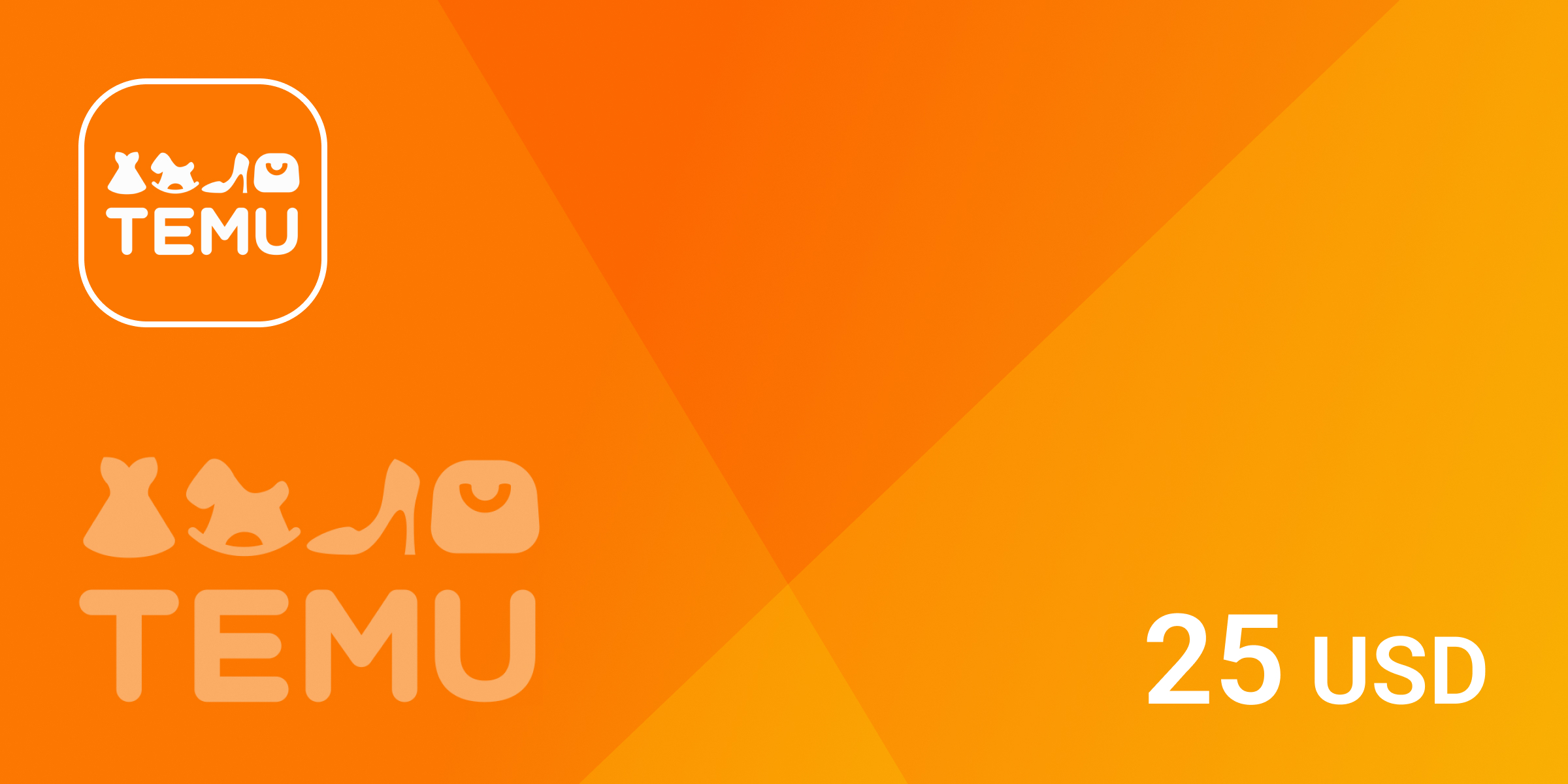 Temu Gift Card 25 USD
