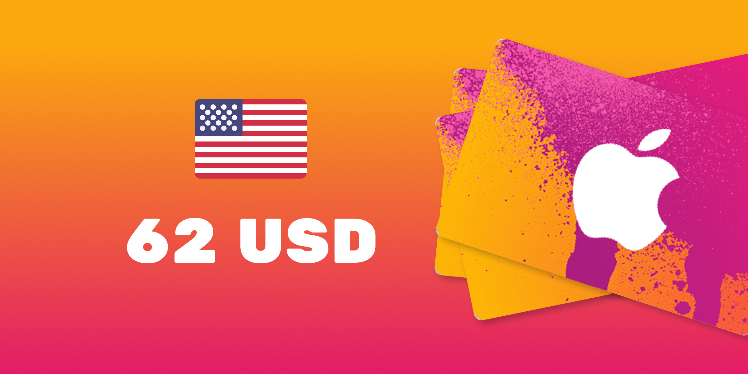 Apple iTunes Gift Card 62 USD
