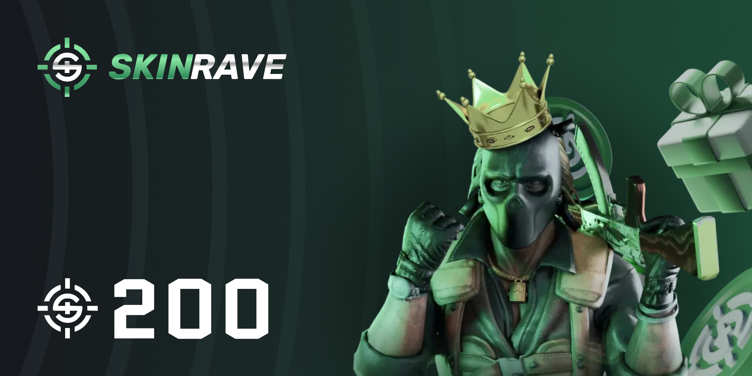 SkinRave gg 200 Tokens Gift Card