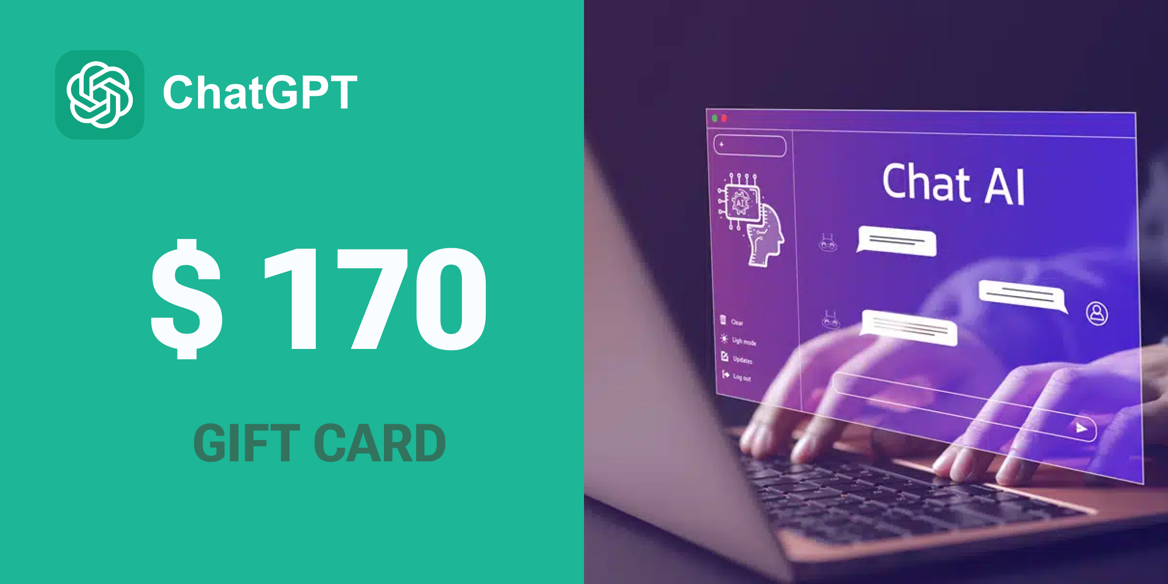 ChatGPT Gift Card 170 USD