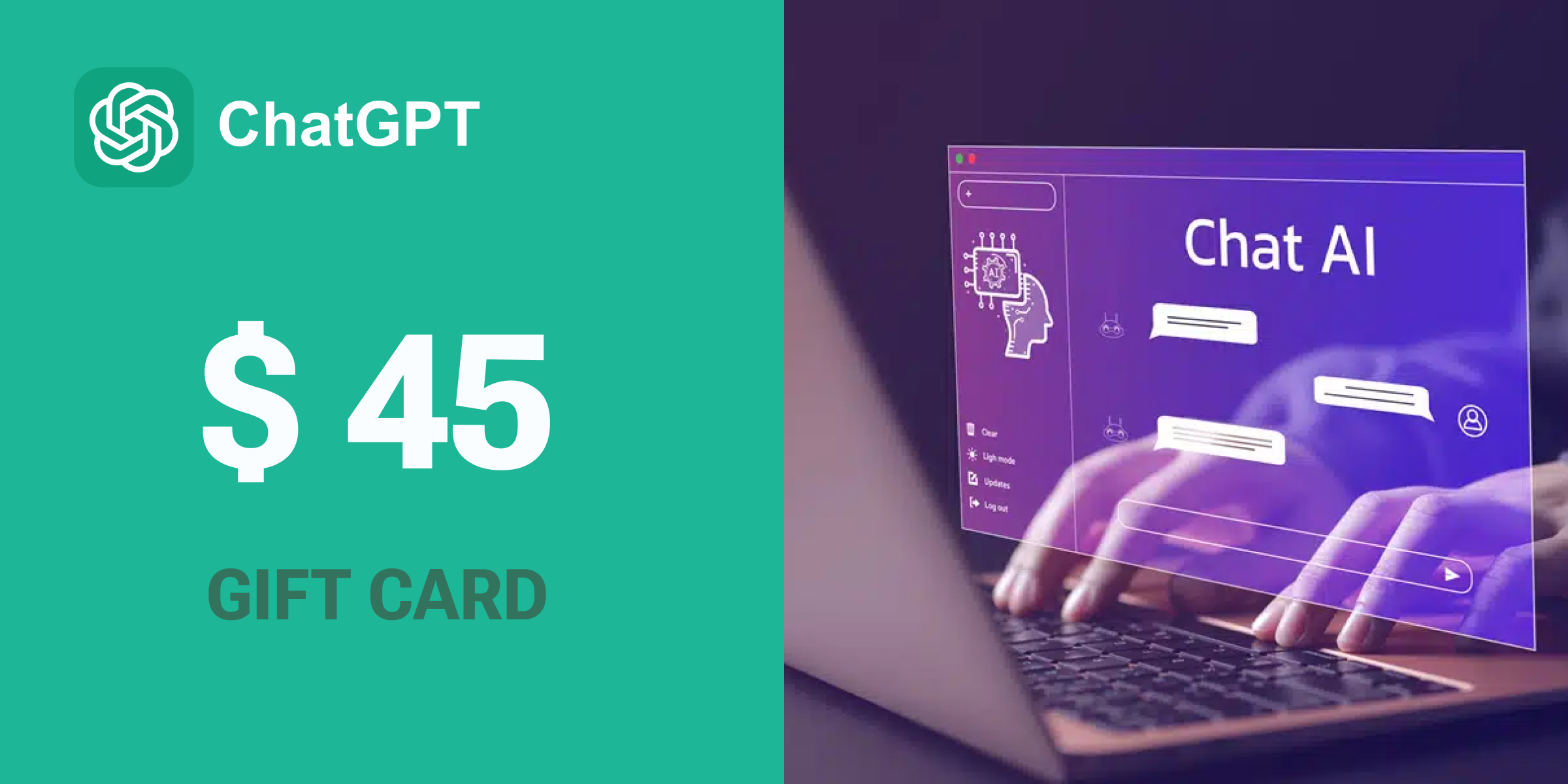 ChatGPT Gift Card 45 USD