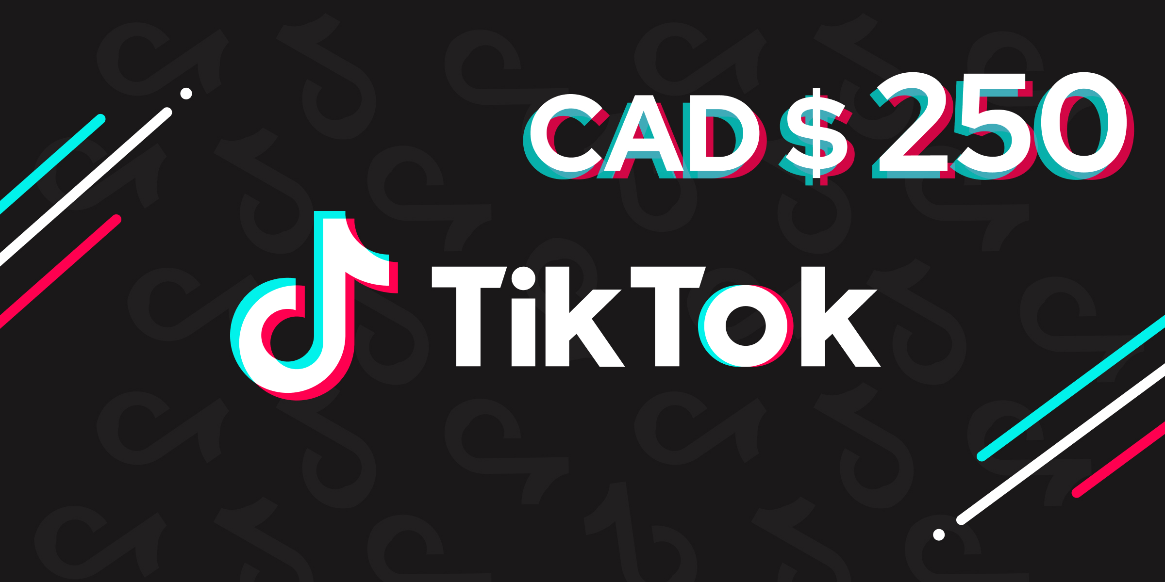 TikTok Gift Card 250 CAD