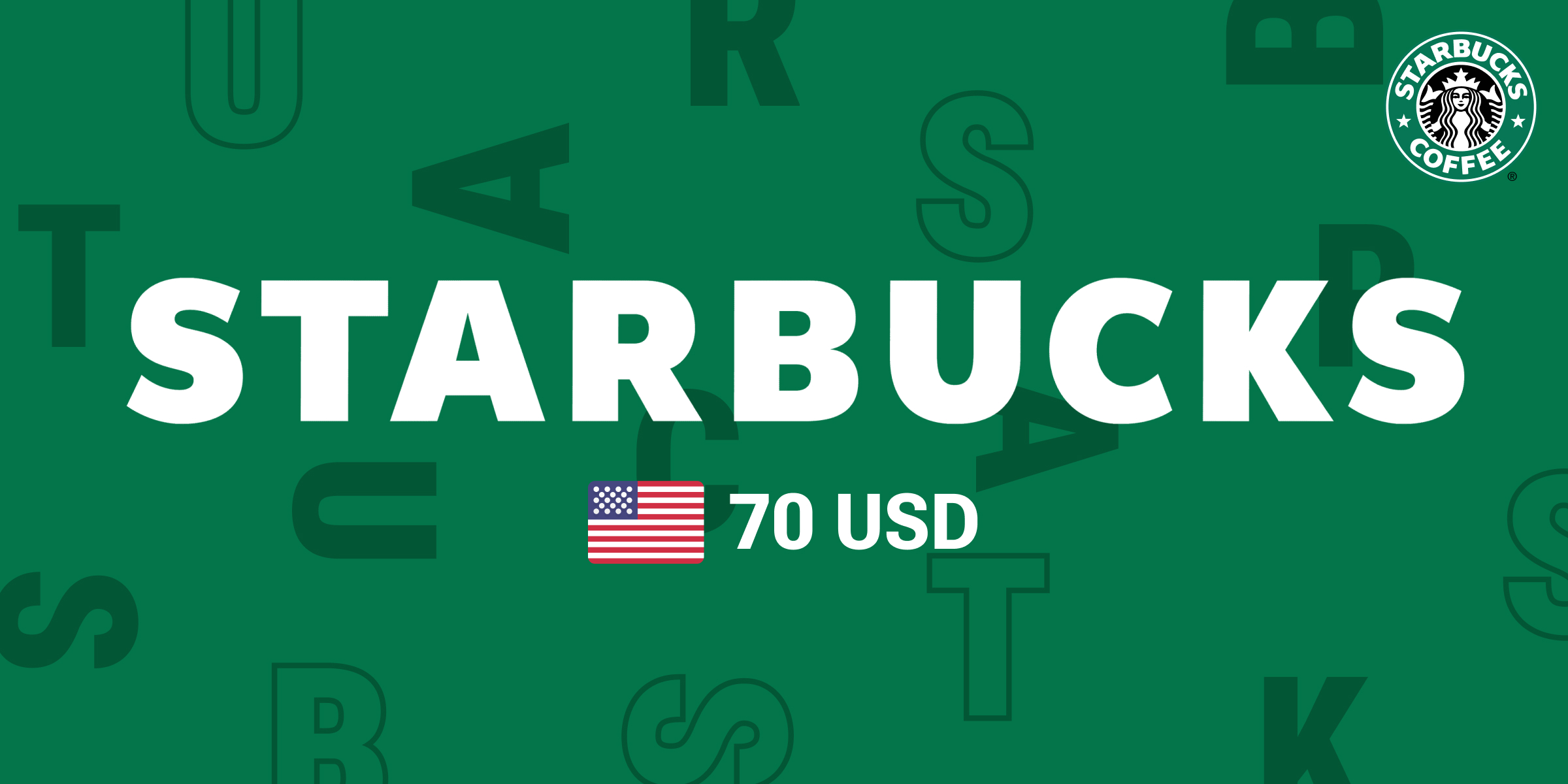 Starbucks Gift Card 70 USD