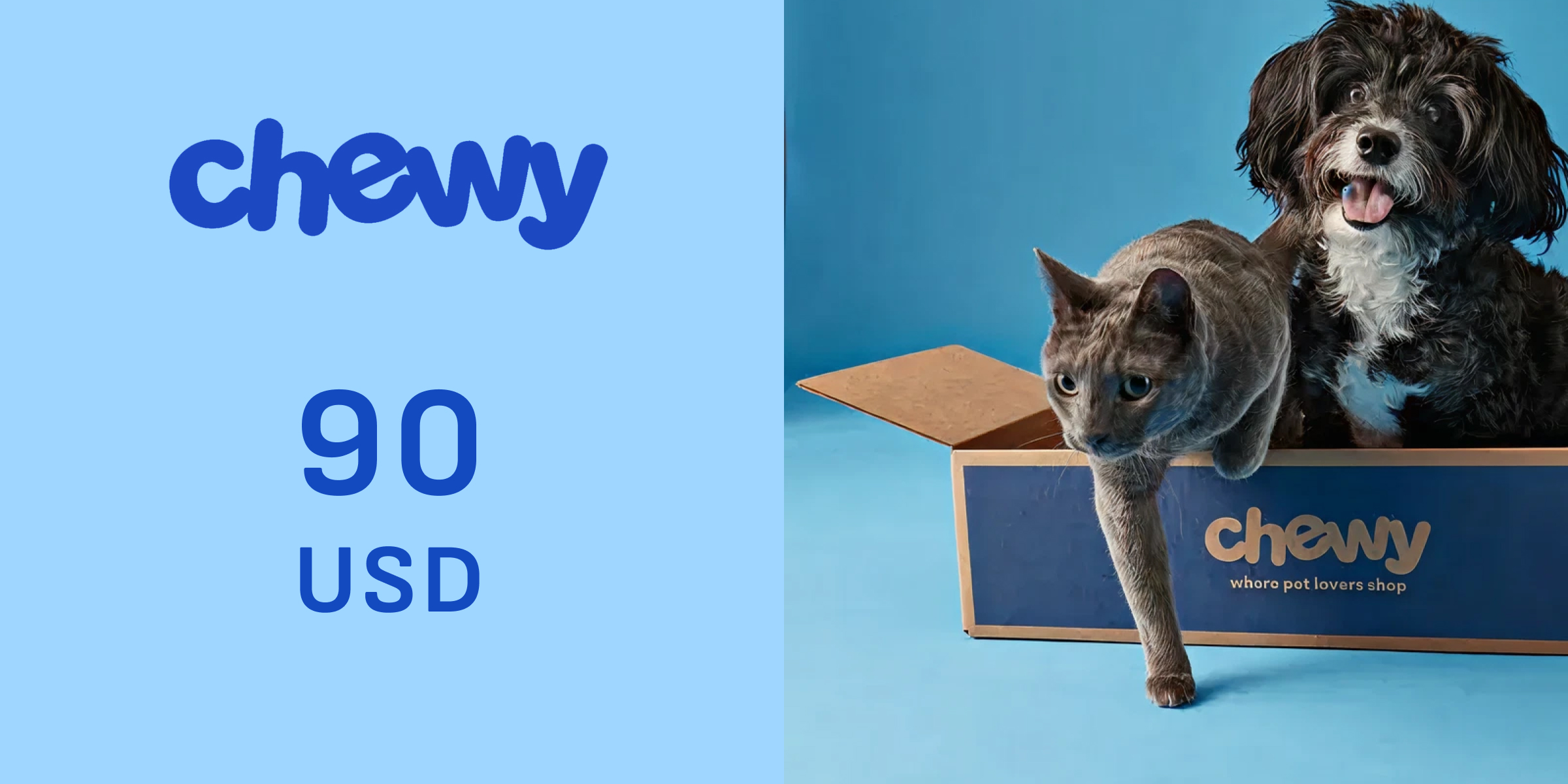 Chewy Gift Card 90 USD